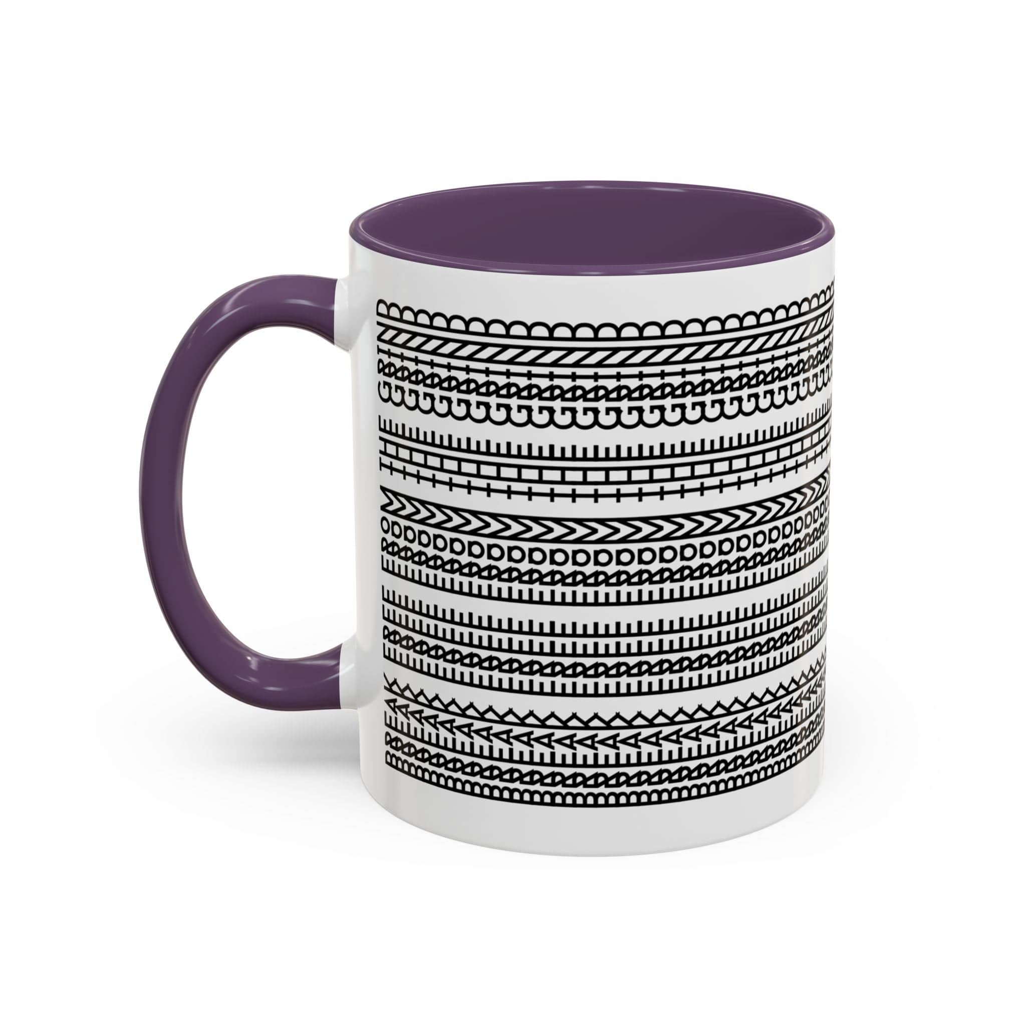Printify Mug 11oz / Purple Break Free From the Grind - Hidden Message Mug