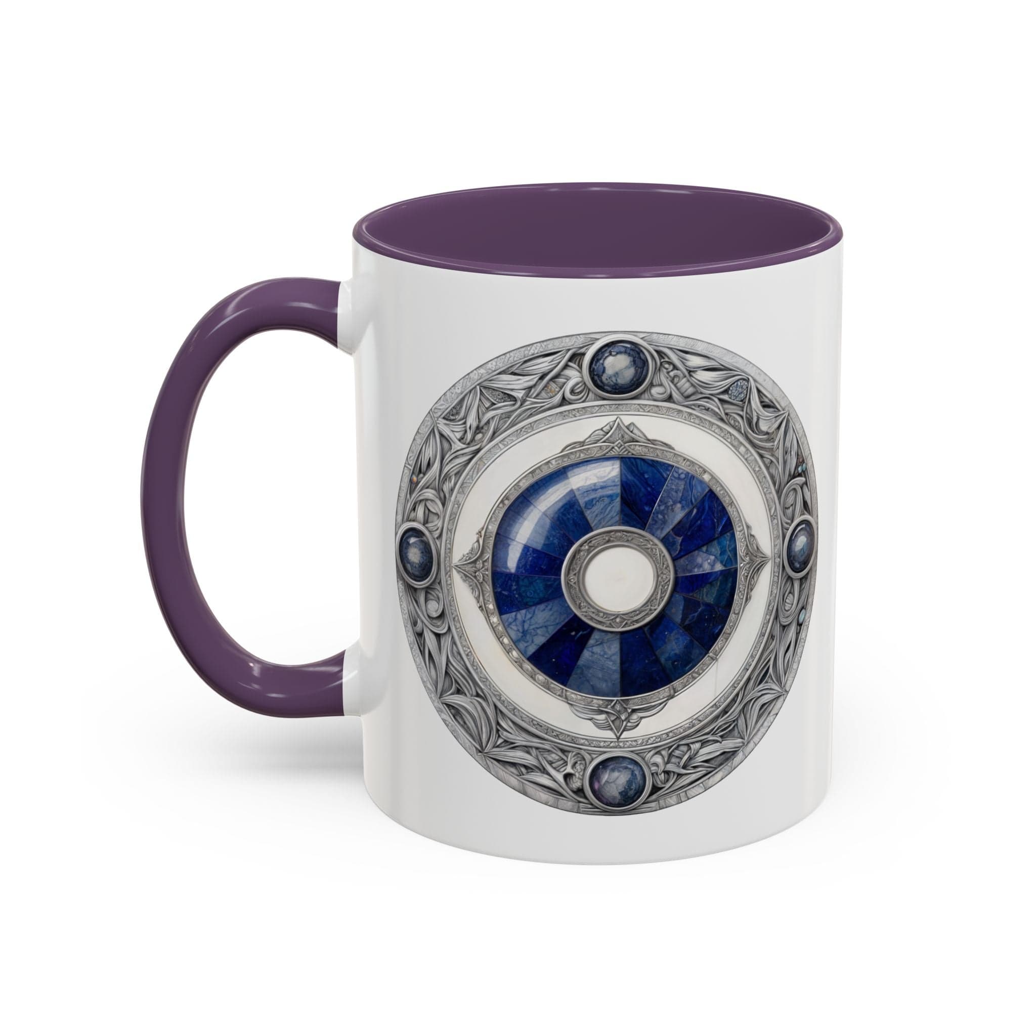 Printify Mug 11oz / Purple Lapis Lazuli Gemstone Mug with Inspirational Quote and QR Code Perfect for Dreamers Spiritual Seekers and Crystal Lovers
