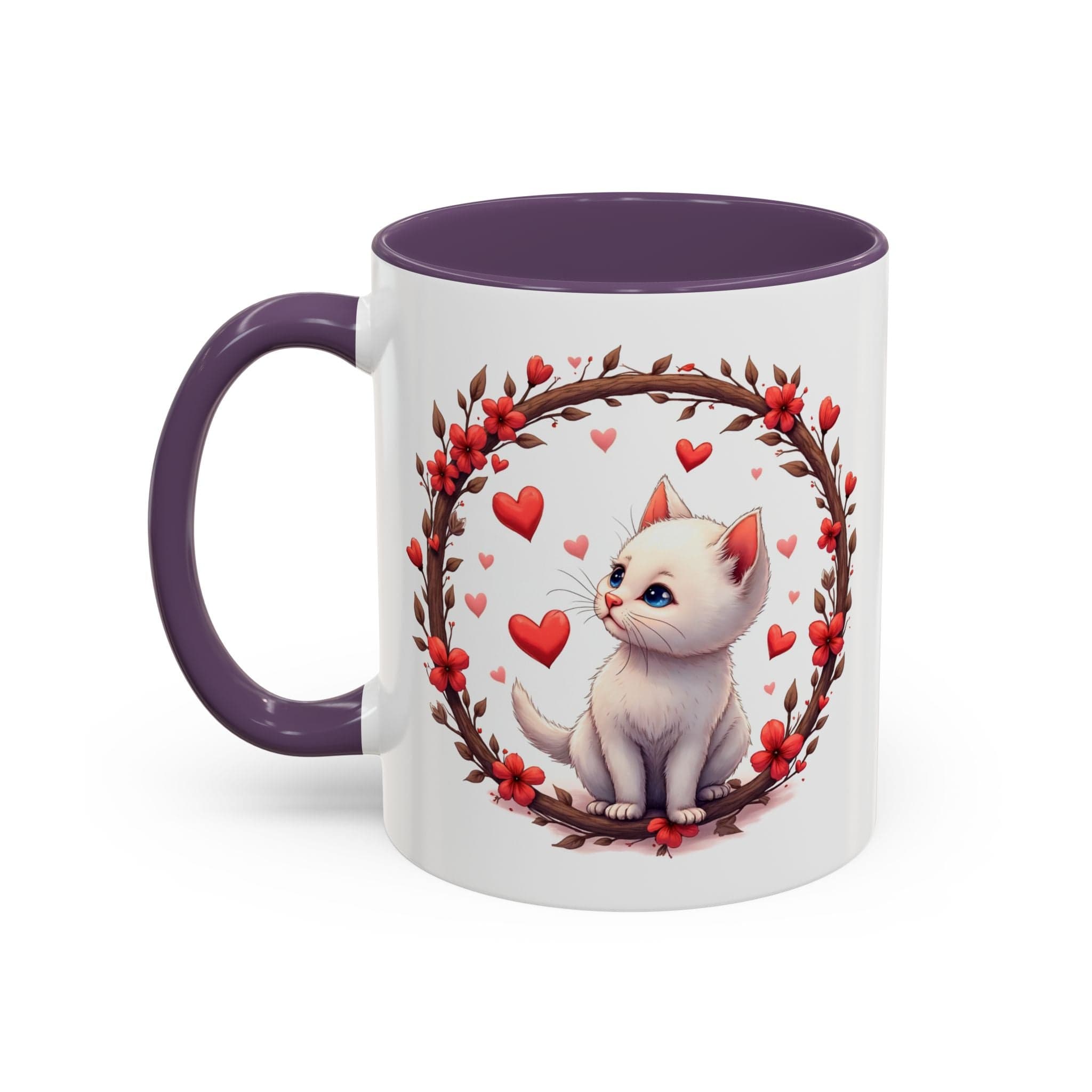 Printify Mug 11oz / Purple Mug - Fur-ever Love - Love & Fun Mug with QR Code Quote Video