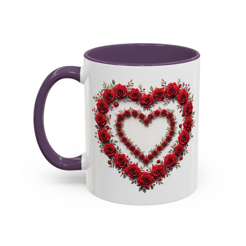 Printify Mug 11oz / Purple Mug - Heartfelt Connection - Love & Romance QR Code Quote Video