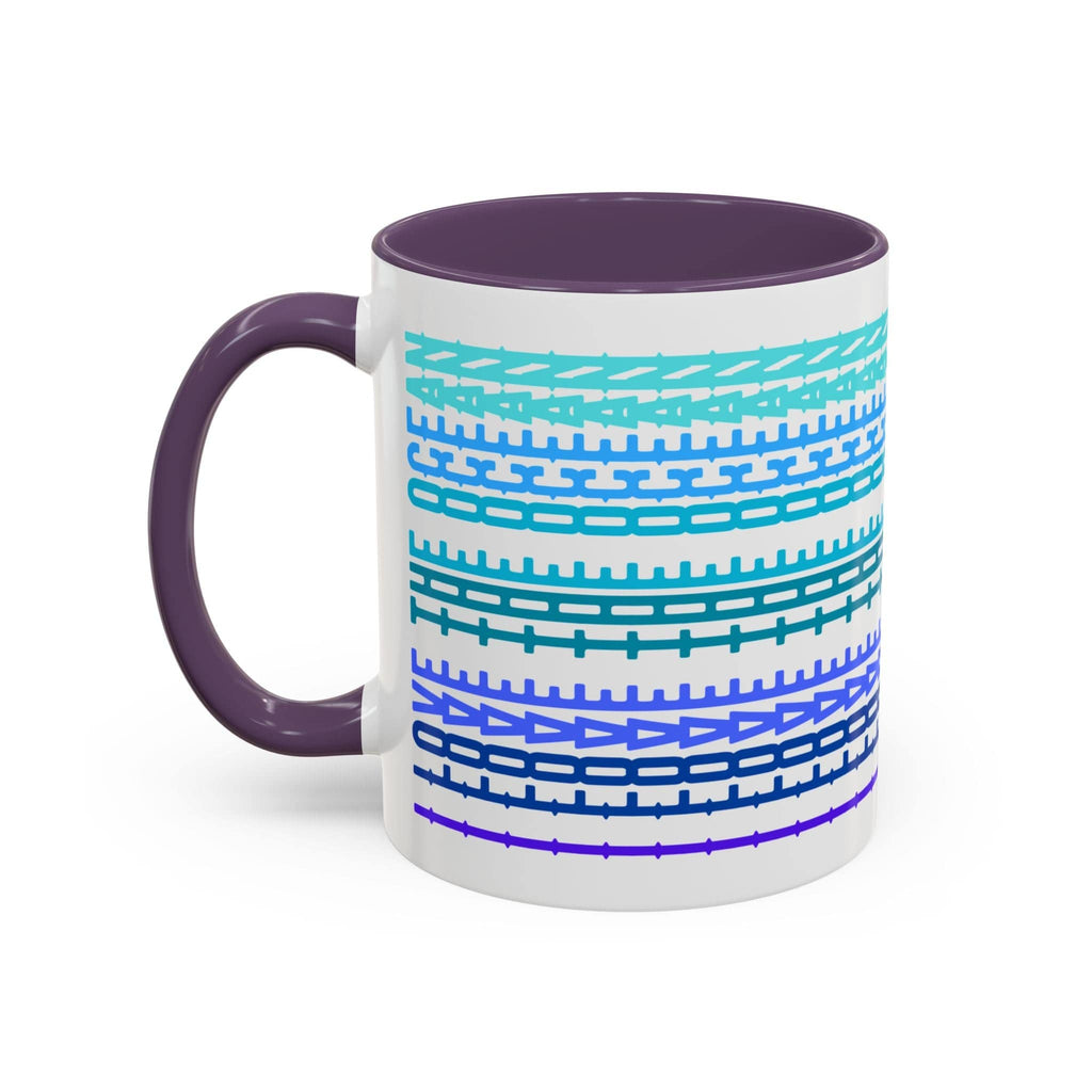 Printify Mug 11oz / Purple Mug - I Love The Ocean - Hidden Message