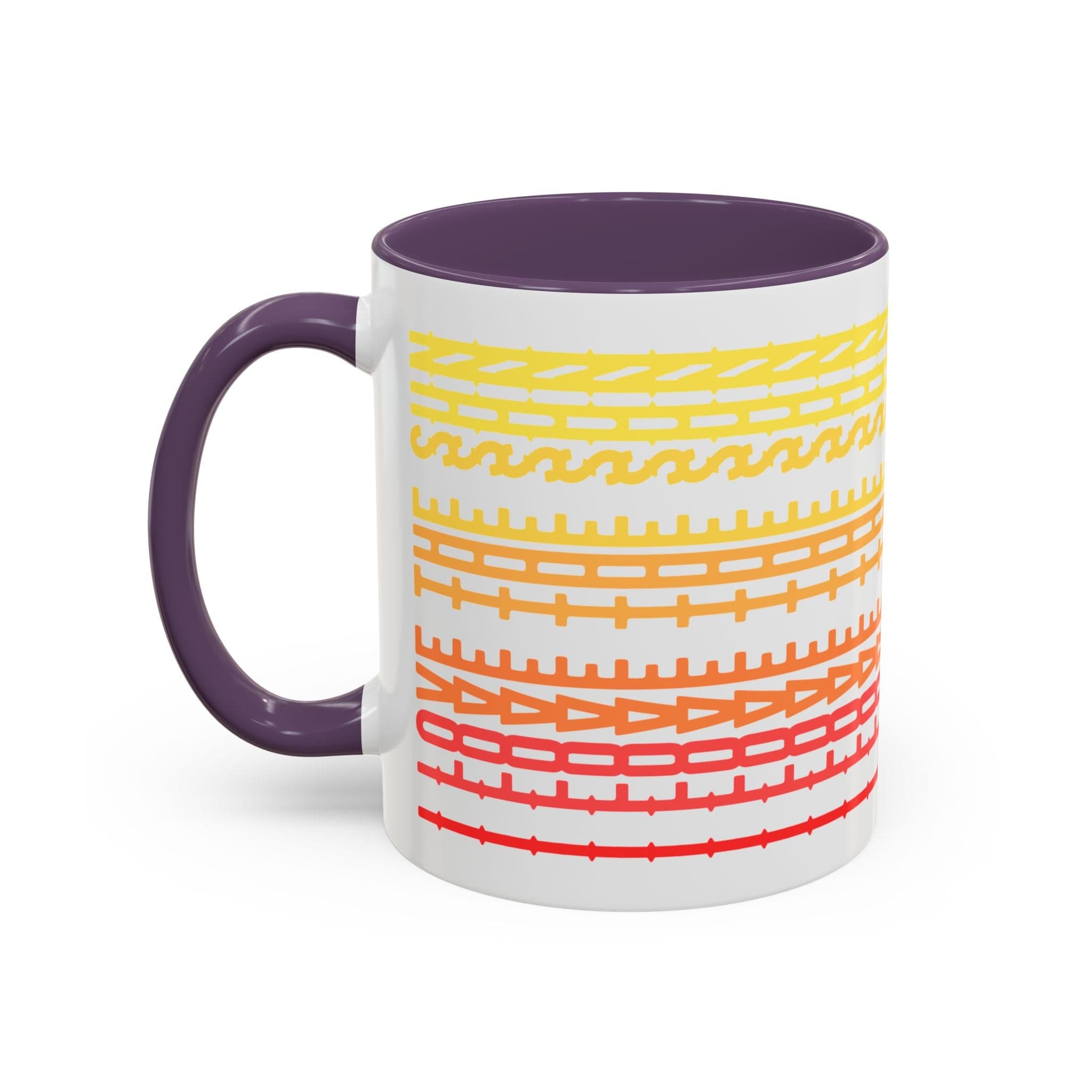 Printify Mug 11oz / Purple Mug - I Love The Sun - Hidden Message