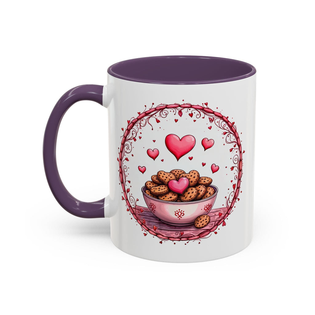 Printify Mug 11oz / Purple Mug - Recipe for Love - Love & Fun Mug with QR Code Quote Video