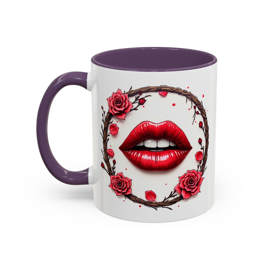 Printify Mug 11oz / Purple Mug - Sugar on My Lips - Love & Romance QR Code Quote Video