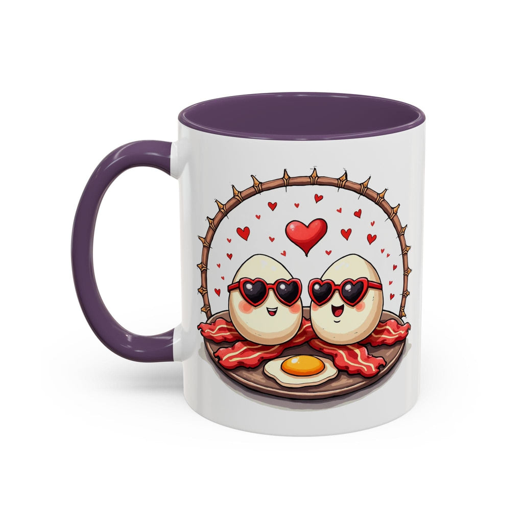 Printify Mug 11oz / Purple Mug - Unbeatable Love - Love & Fun Mug with QR Code Quote Video