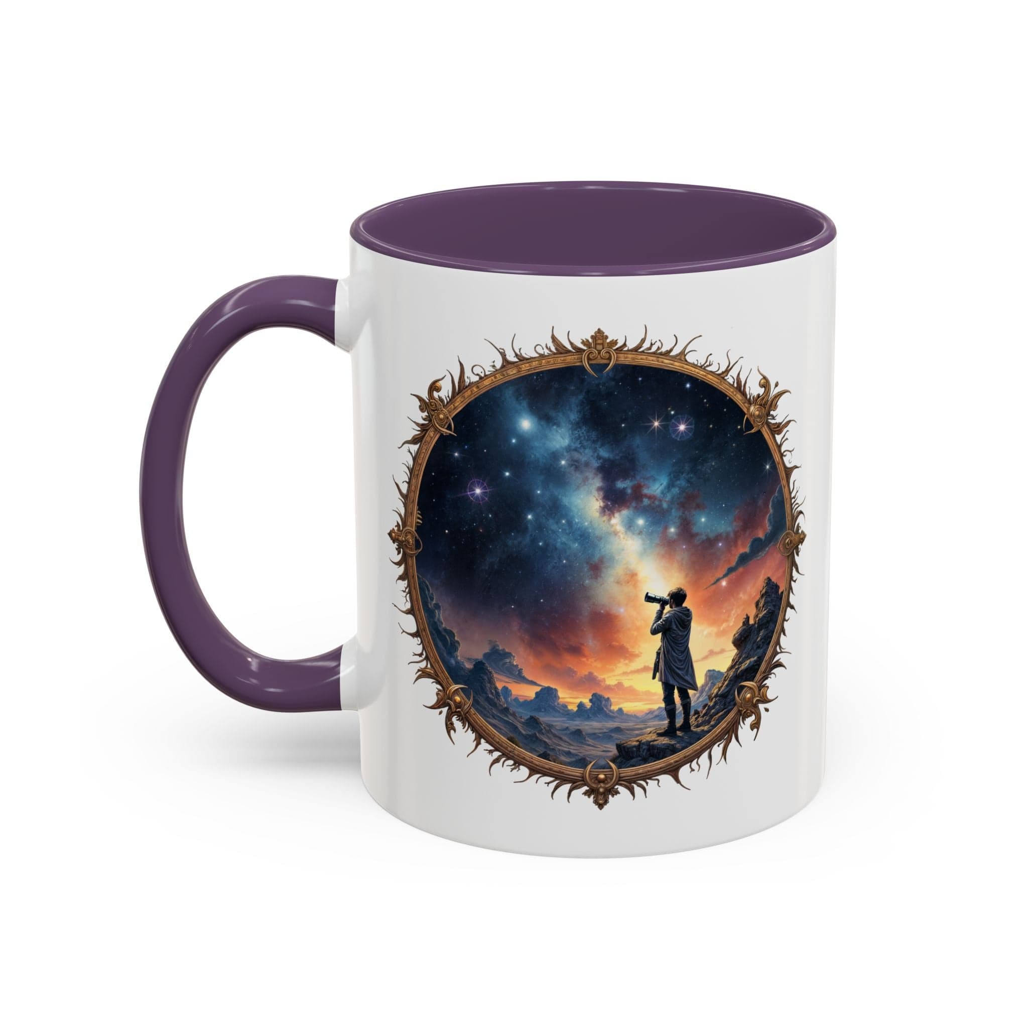 Printify Mug 11oz / Purple UFO Coffee Mug Featuring Hilarious Bigfoot and Alien Quotes - for Skeptical Believers Who Love Unique Quirky Gifts Jokes QR Code Quote Video