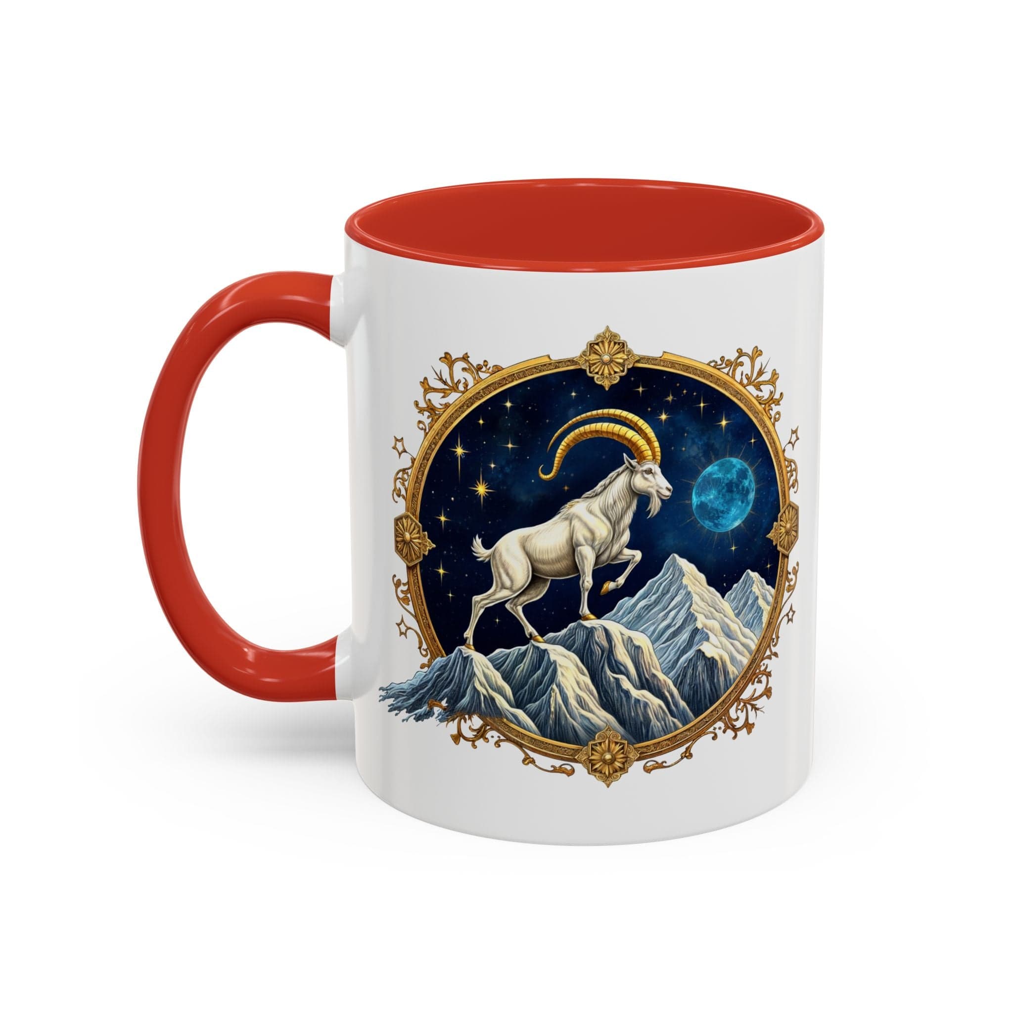 Printify Mug 11oz / Red Capricorn Zodiac Coffee Mug with Inspirational Quote and Smart QR Code Perfect Astrology Gift Unique Capricorn Horoscope Mug for Enthusiasts