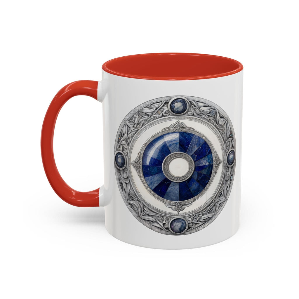 Printify Mug 11oz / Red Lapis Lazuli Gemstone Mug with Inspirational Quote and QR Code Perfect for Dreamers Spiritual Seekers and Crystal Lovers