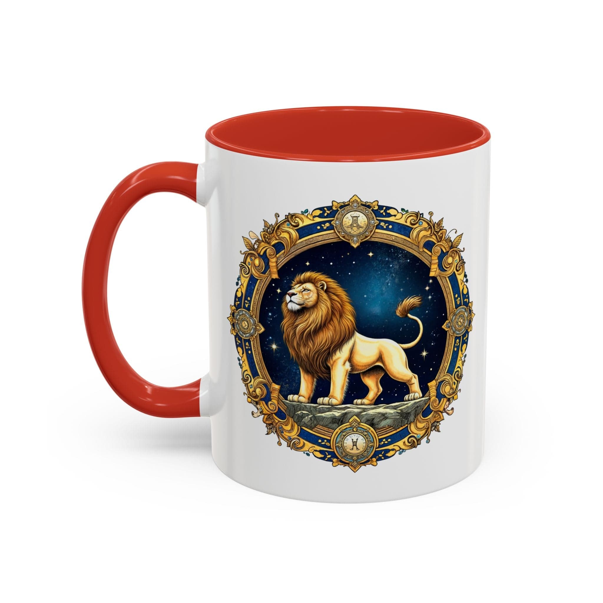 Printify Mug 11oz / Red Leo Zodiac Coffee Mug with Inspirational Quote and Smart QR Code Bold Astrology Gift Custom Horoscope Lovers Mug for Leo Enthusiasts