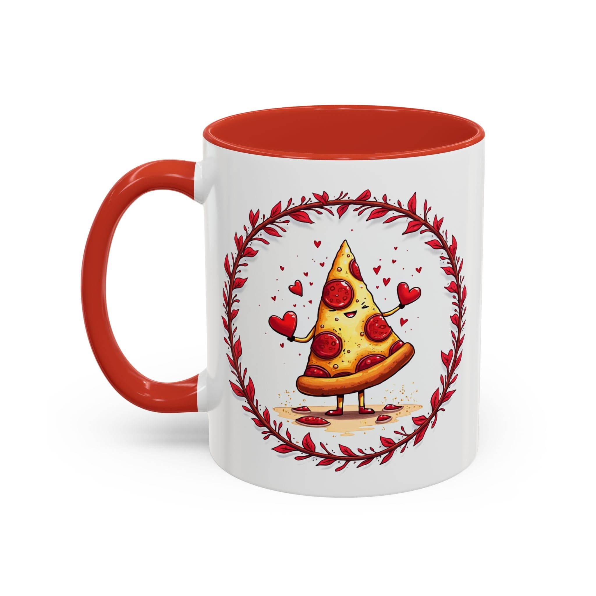Printify Mug 11oz / Red Mug - Love at First Bite - Love & Fun Mug with QR Code Quote Video