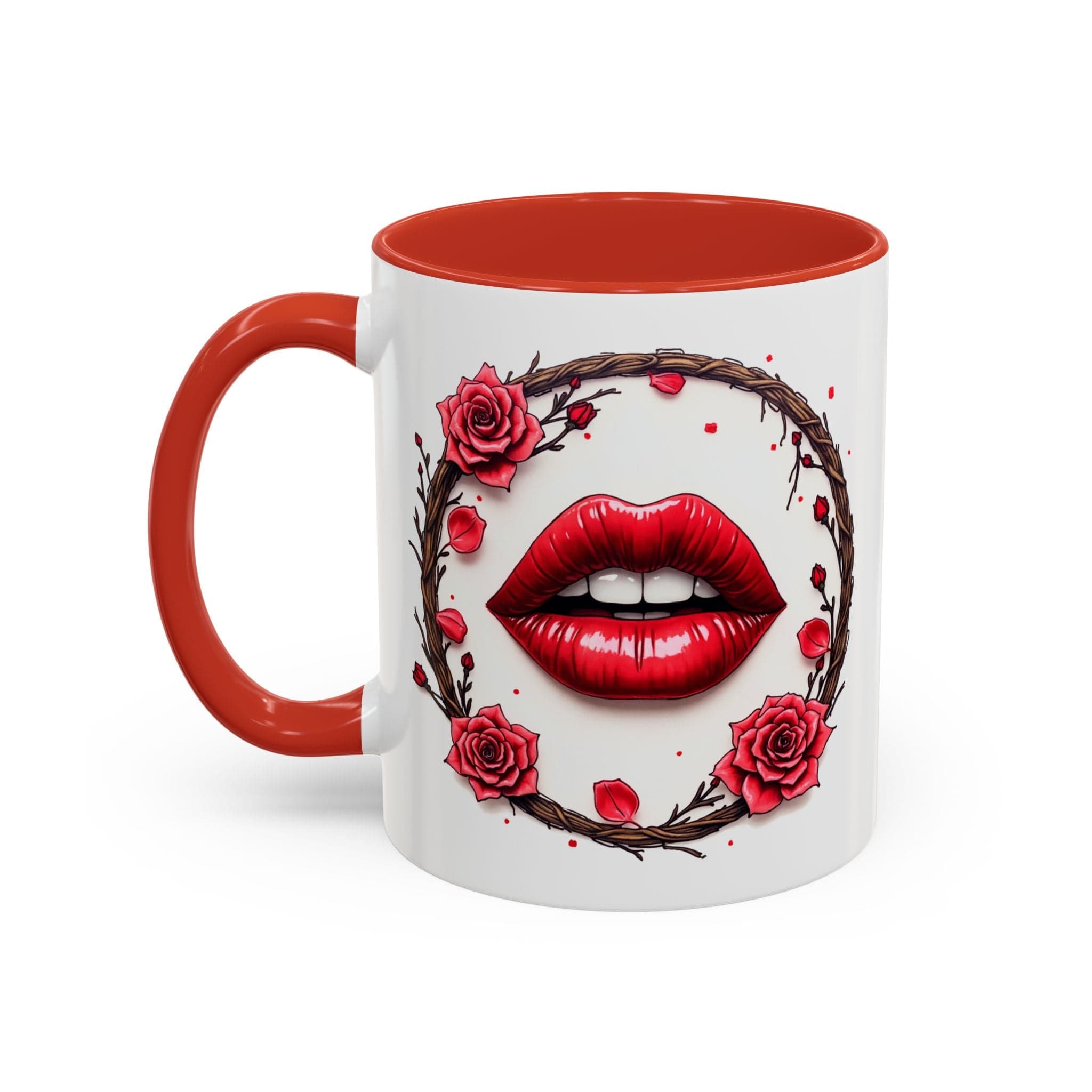 Printify Mug 11oz / Red Mug - Sugar on My Lips - Love & Romance QR Code Quote Video