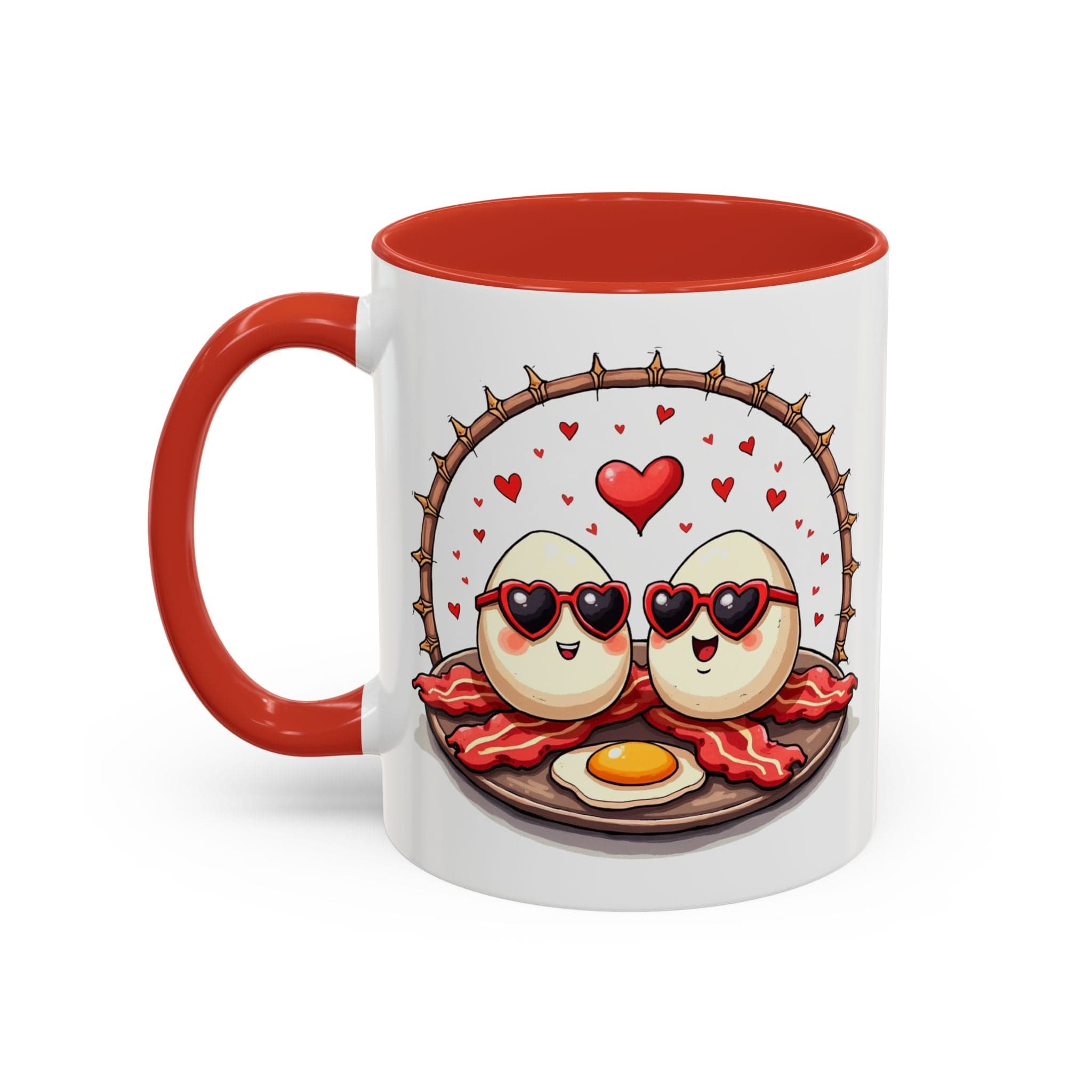Printify Mug 11oz / Red Mug - Unbeatable Love - Love & Fun Mug with QR Code Quote Video