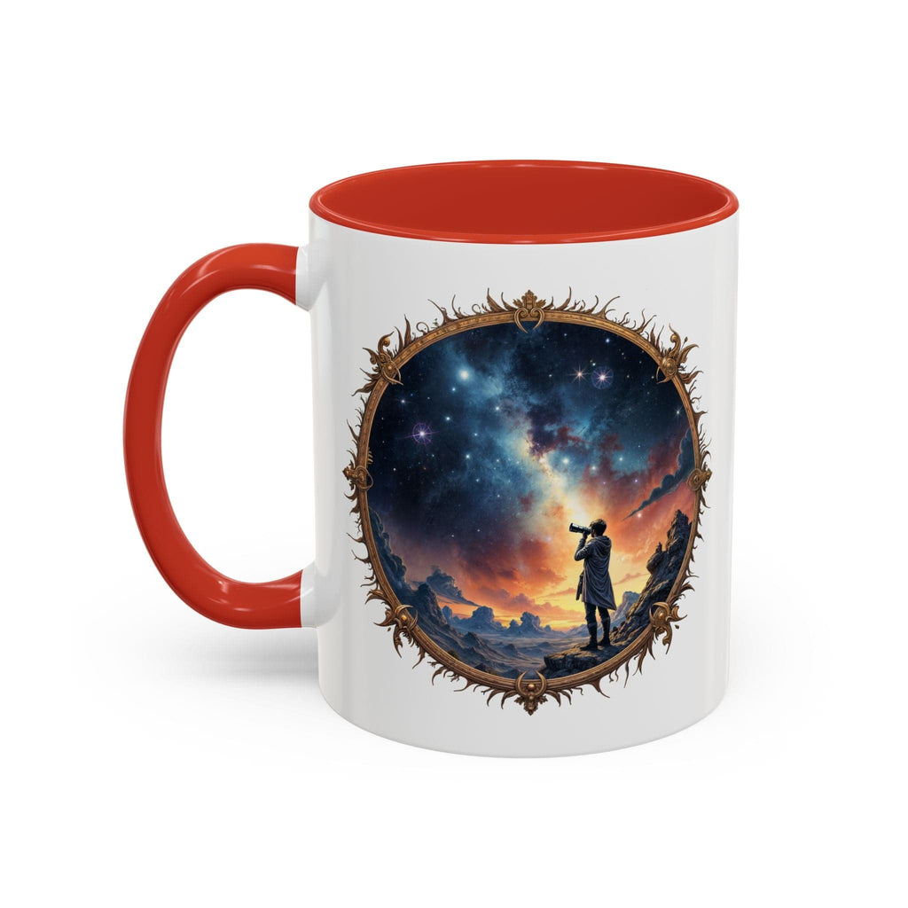 Printify Mug 11oz / Red UFO Coffee Mug Featuring Hilarious Bigfoot and Alien Quotes - for Skeptical Believers Who Love Unique Quirky Gifts Jokes QR Code Quote Video