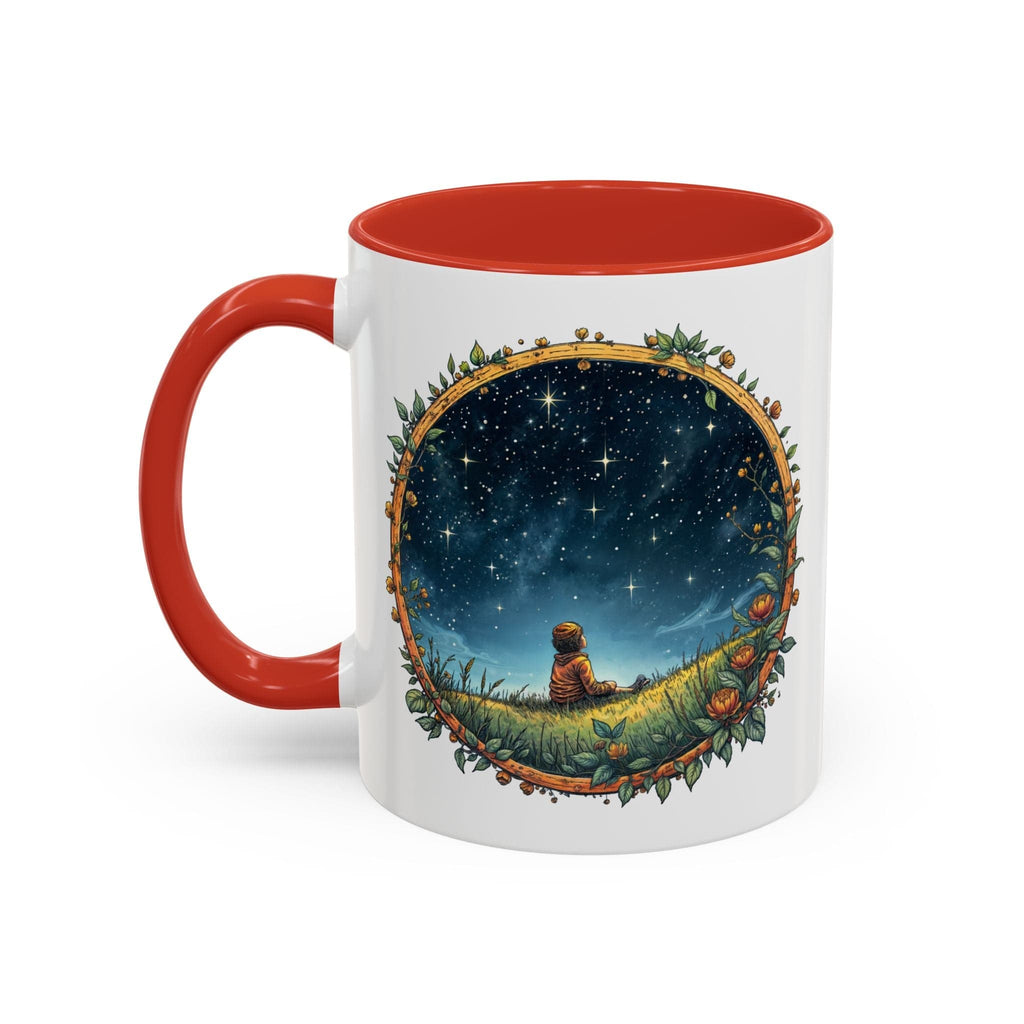 Printify Mug 11oz / Red UFO Coffee Mug with Funny Alien Quotes - for Skeptical Space Enthusiasts Fans of Quirky Gifts and Unique Alien Sightings QR Code Quote Video