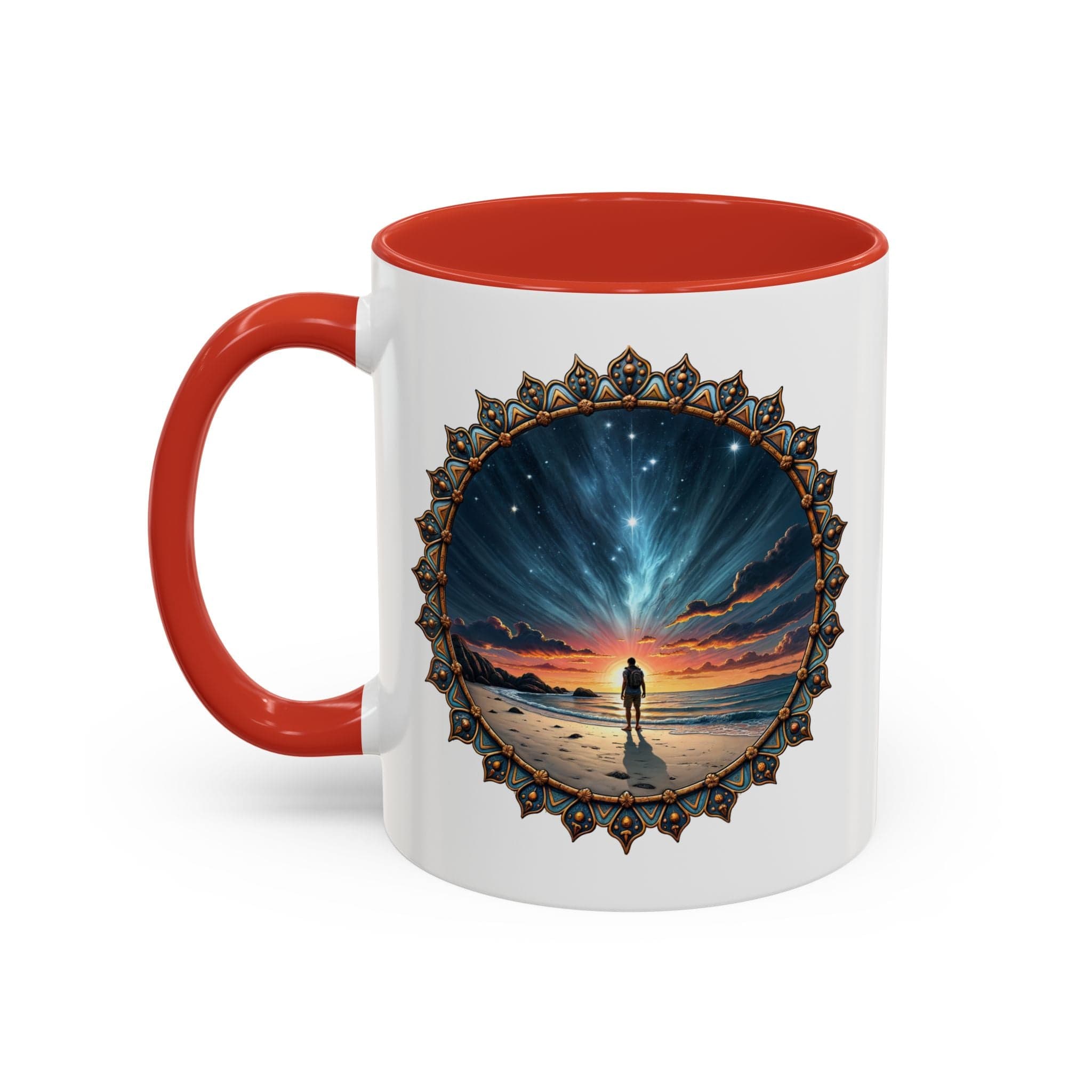 Printify Mug 11oz / Red UFO Coffee Mug with Hilarious Alien Reality Show Quotes - for Space Enthusiast Who Enjoy Unique Gift Intergalactic Humor QR Code Quote Video