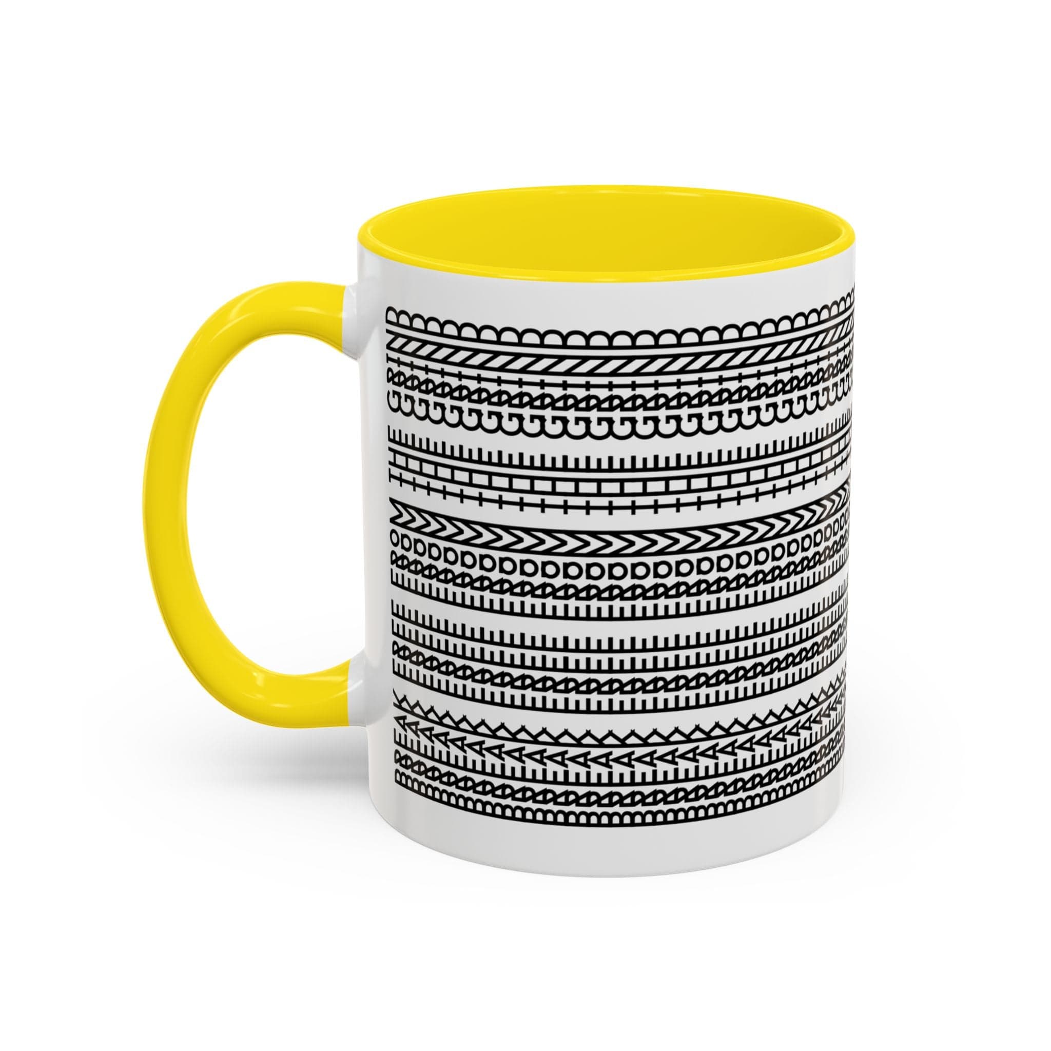 Printify Mug 11oz / Yellow Break Free From the Grind - Hidden Message Mug