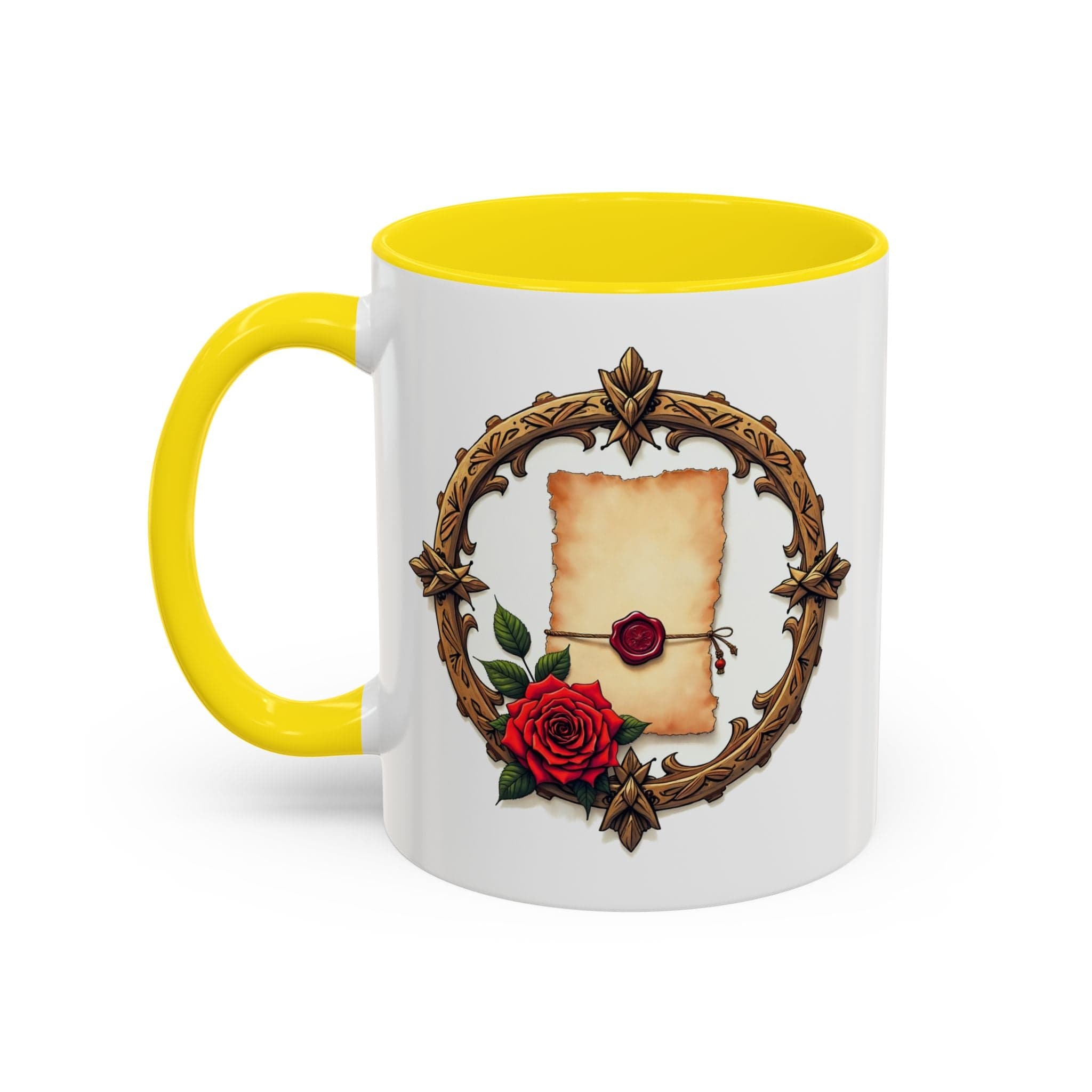 Printify Mug 11oz / Yellow Mug - Love Letter - Love & Romance QR Code Quote Video