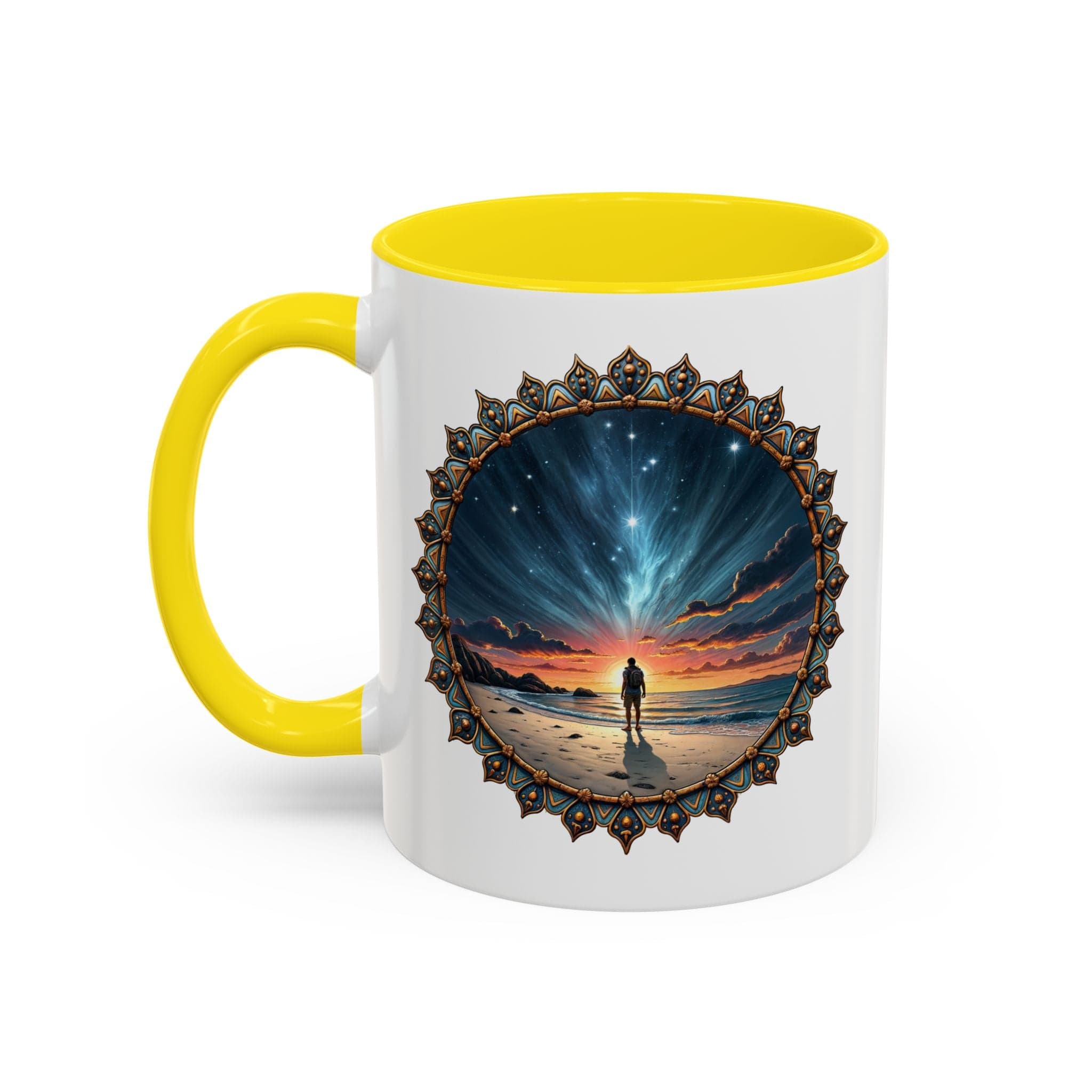 Printify Mug 11oz / Yellow UFO Coffee Mug with Hilarious Alien Reality Show Quotes - for Space Enthusiast Who Enjoy Unique Gift Intergalactic Humor QR Code Quote Video