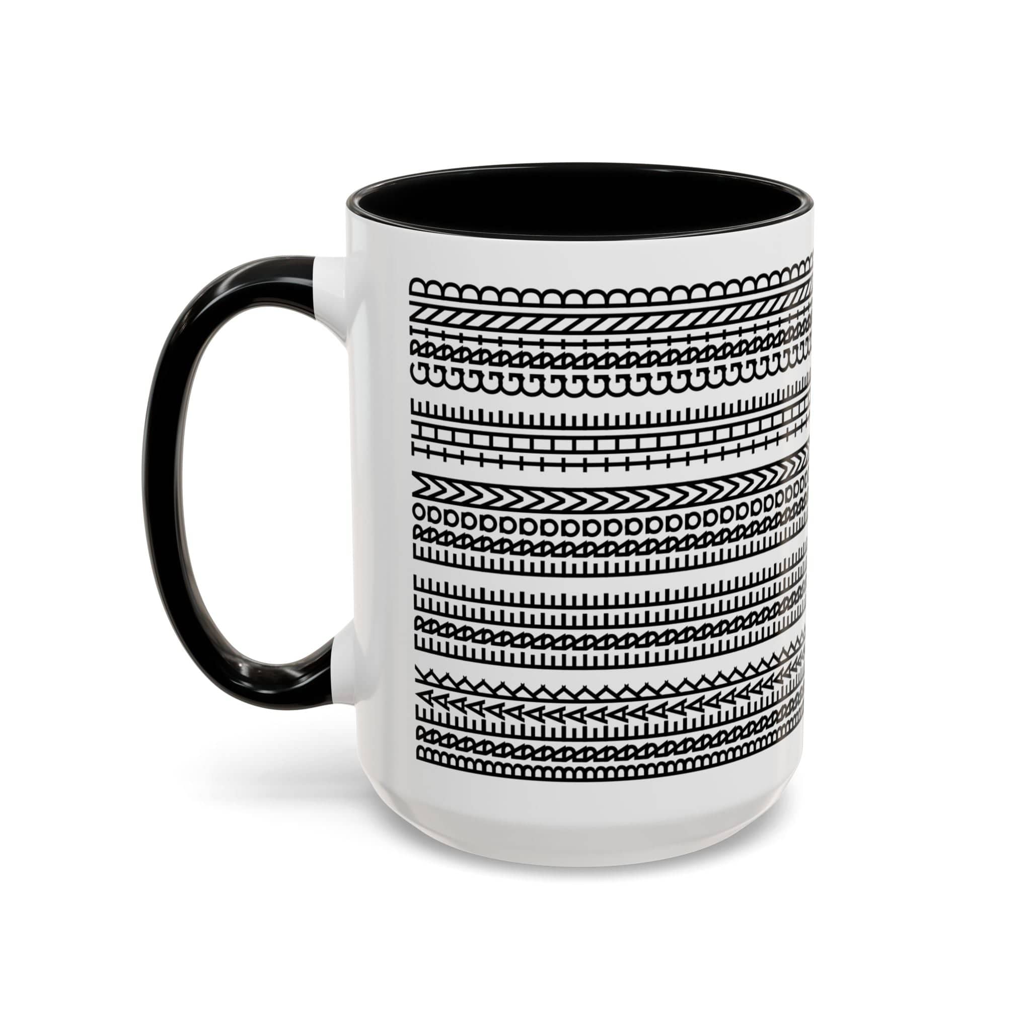 Printify Mug 15oz / Black Break Free From the Grind - Hidden Message Mug