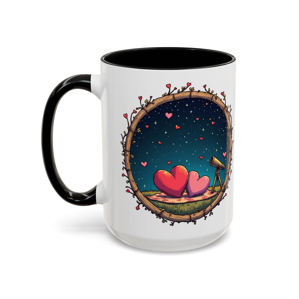 Printify Mug 15oz / Black Mug - Astrological Love - Love & Fun Mug with QR Code Quote Video