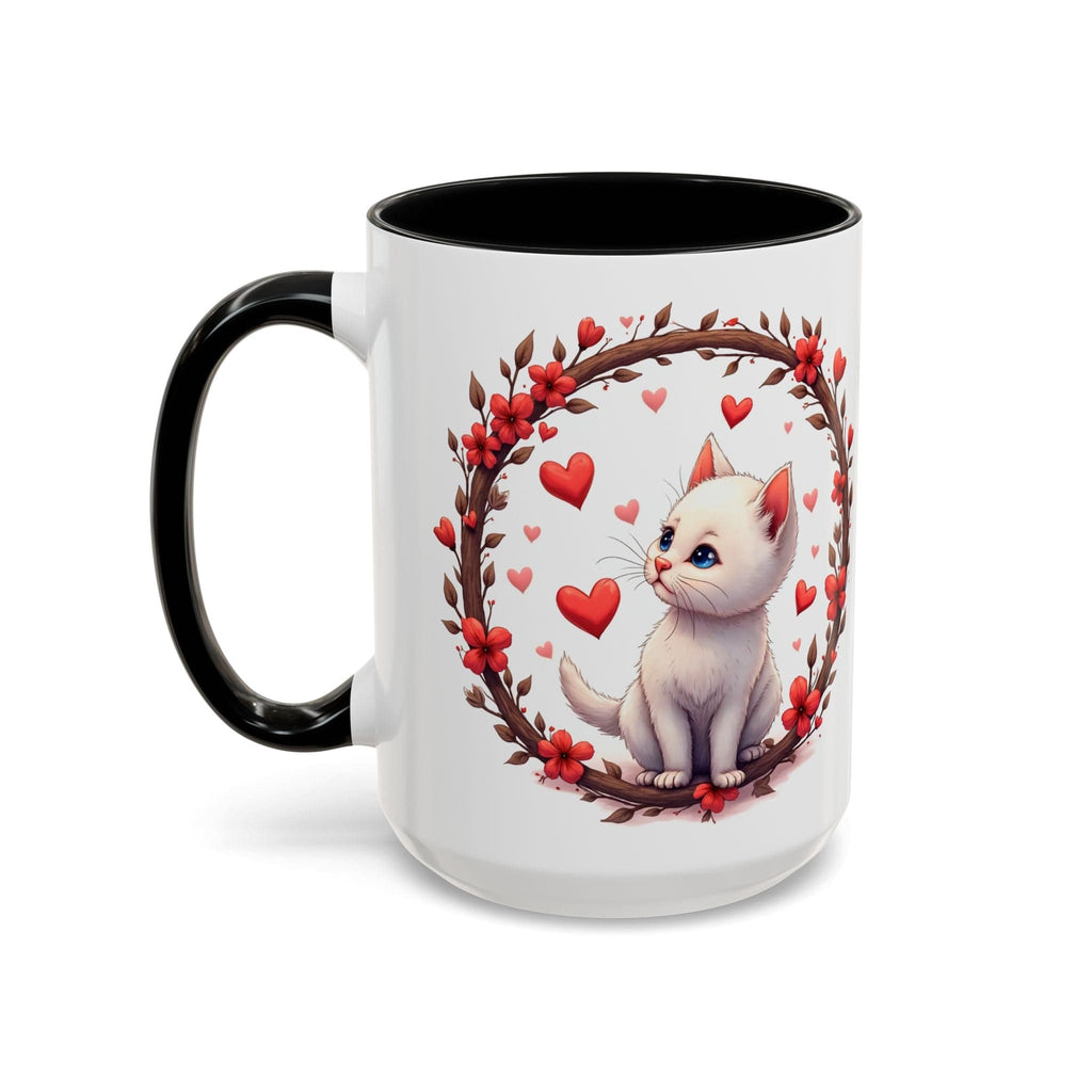 Printify Mug 15oz / Black Mug - Fur-ever Love - Love & Fun Mug with QR Code Quote Video