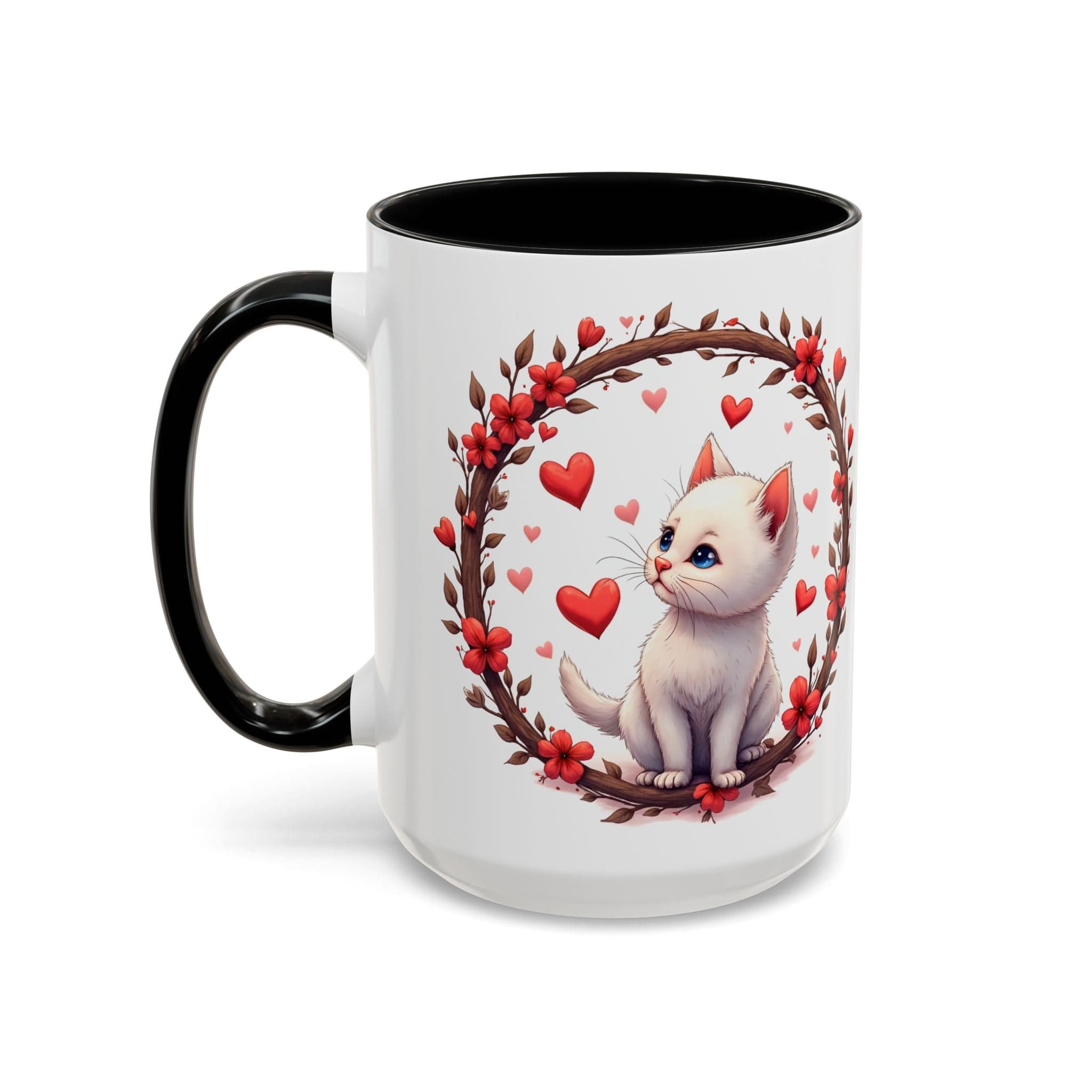 Printify Mug 15oz / Black Mug - Fur-ever Love - Love & Fun Mug with QR Code Quote Video