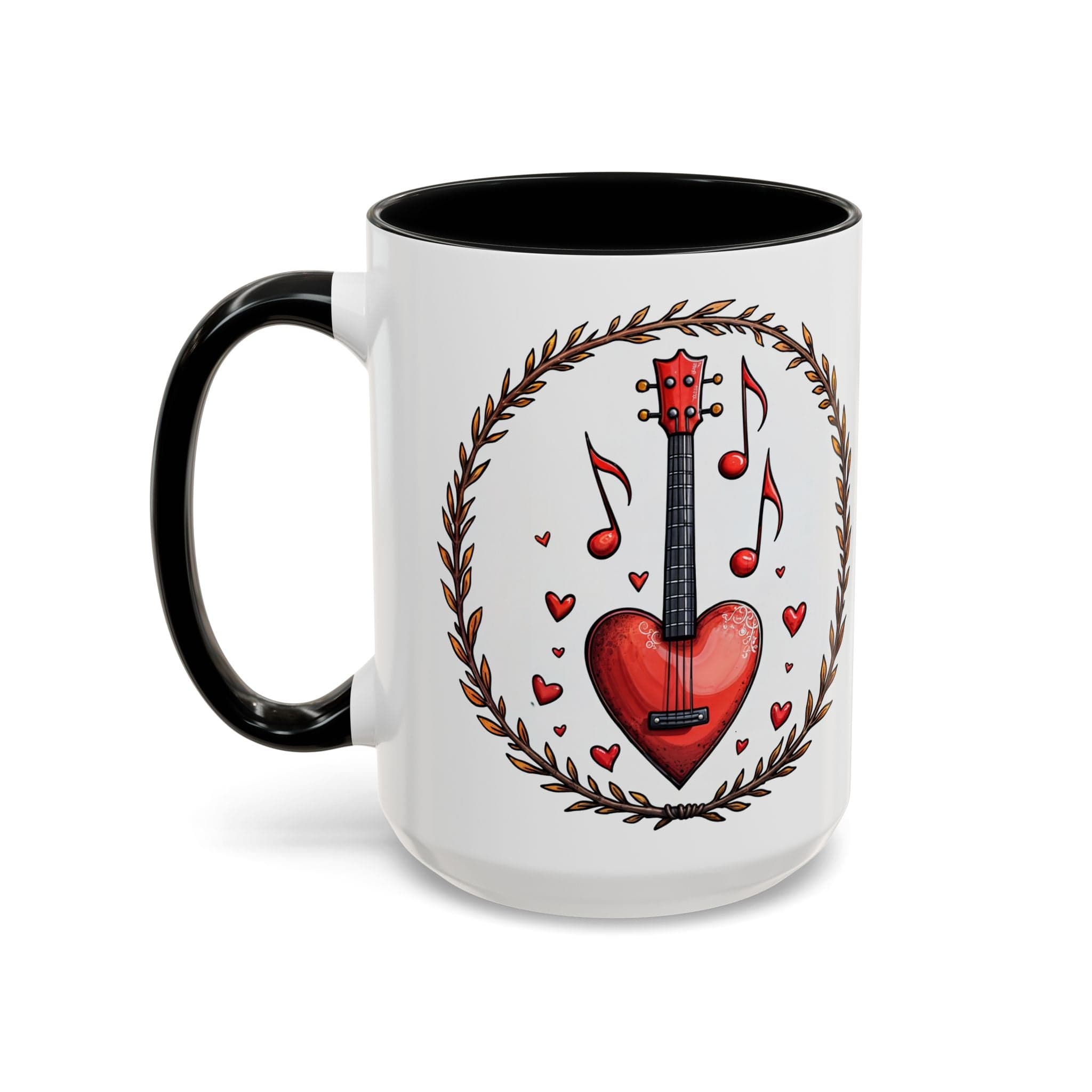 Printify Mug 15oz / Black Mug - Sweet Symphony - Love & Fun Mug with QR Code Quote Video