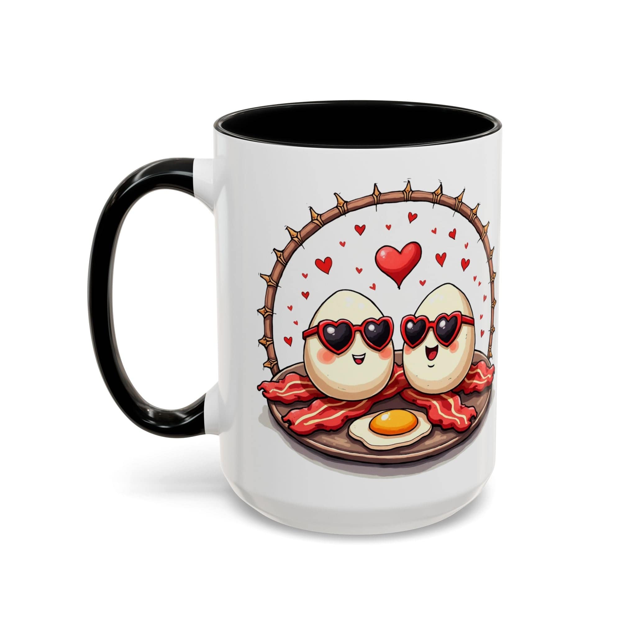 Printify Mug 15oz / Black Mug - Unbeatable Love - Love & Fun Mug with QR Code Quote Video