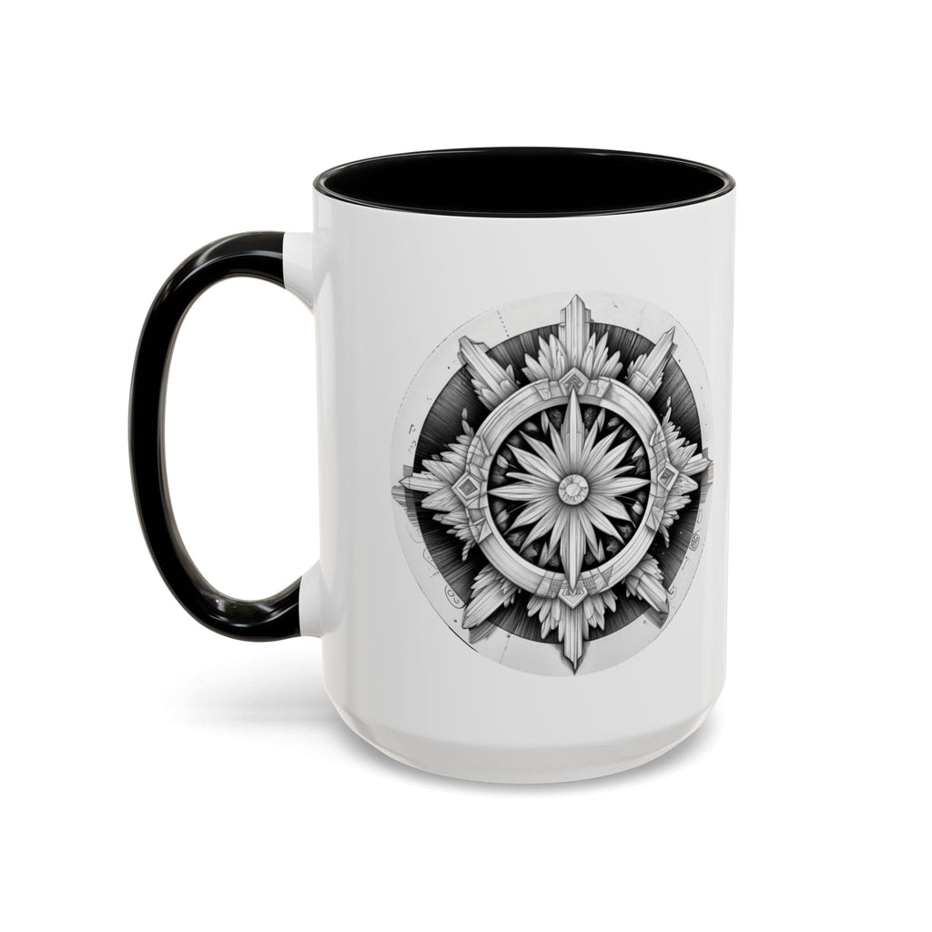 Printify Mug 15oz / Black Selenite Crystal Coffee Mug with Motivational Quote and QR Code Quote Video Perfect Gemstone Lovers Gift for Spiritual Seekers