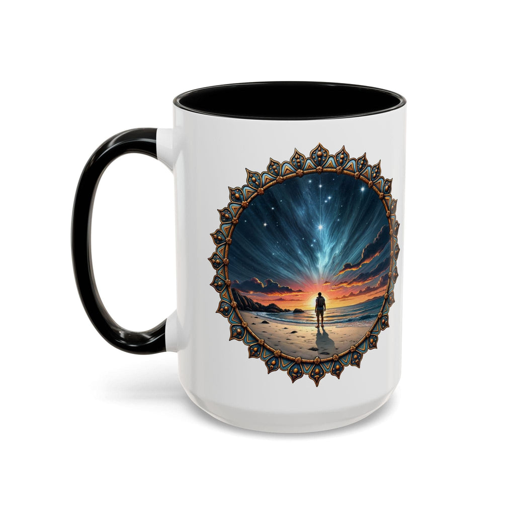 Printify Mug 15oz / Black UFO Coffee Mug with Hilarious Alien Reality Show Quotes - for Space Enthusiast Who Enjoy Unique Gift Intergalactic Humor QR Code Quote Video