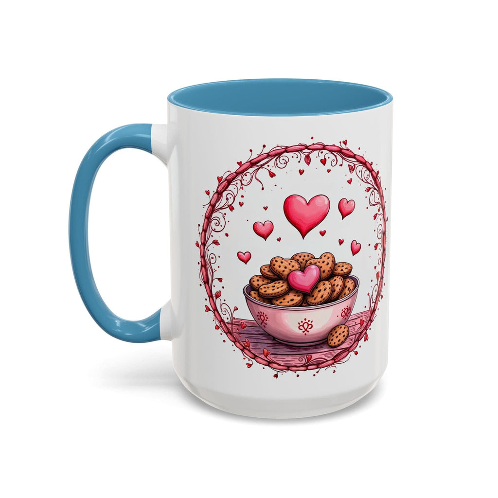 Printify Mug 15oz / Light Blue Mug - Recipe for Love - Love & Fun Mug with QR Code Quote Video