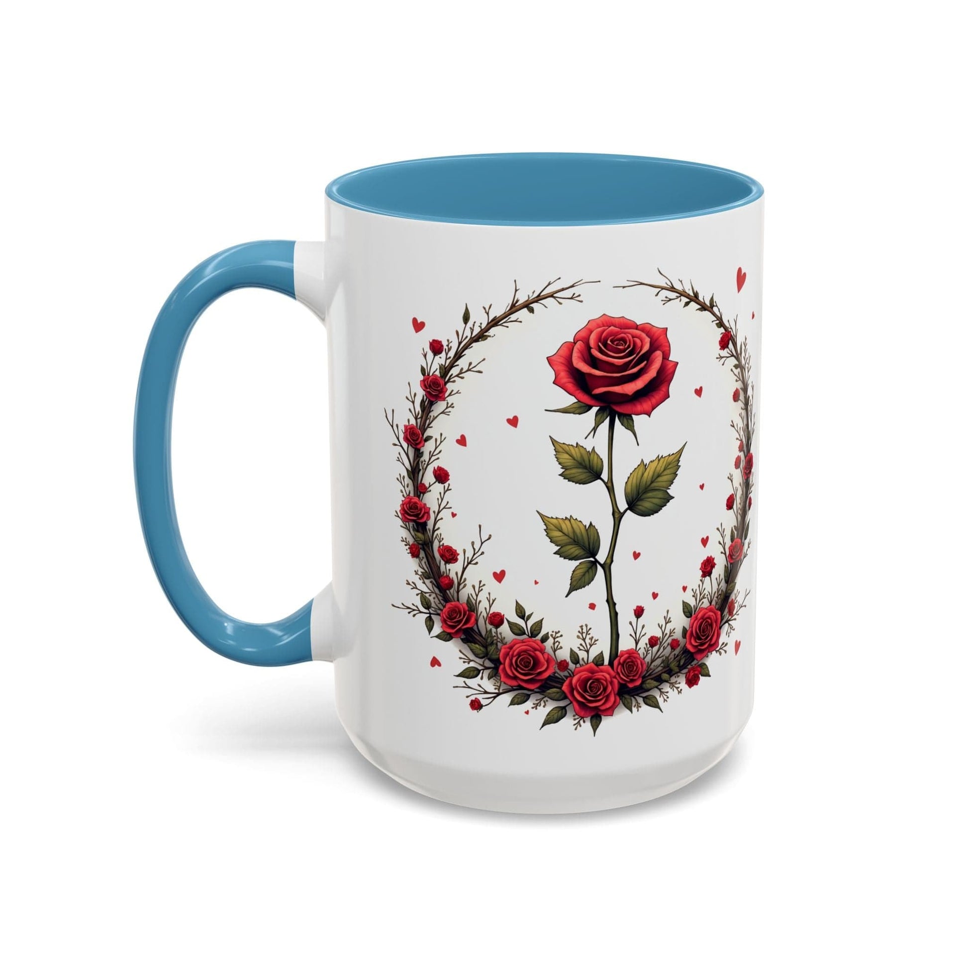 Printify Mug 15oz / Light Blue Mug - Sweet Scents - Love & Romance QR Code Quote Video