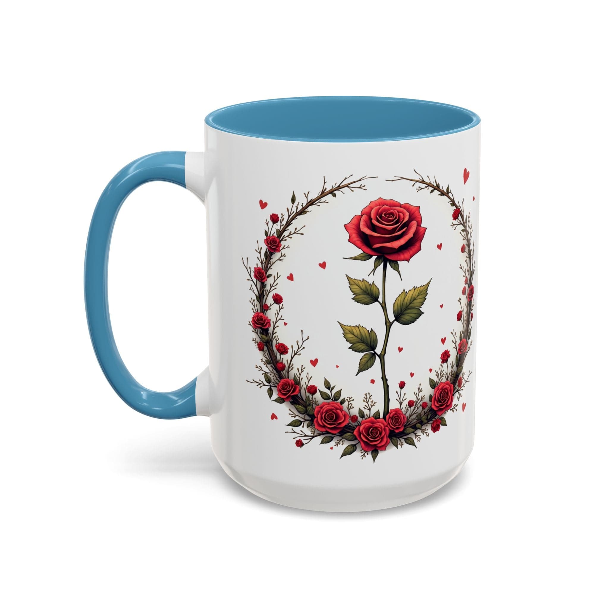 Printify Mug 15oz / Light Blue Mug - Sweet Scents - Love & Romance QR Code Quote Video