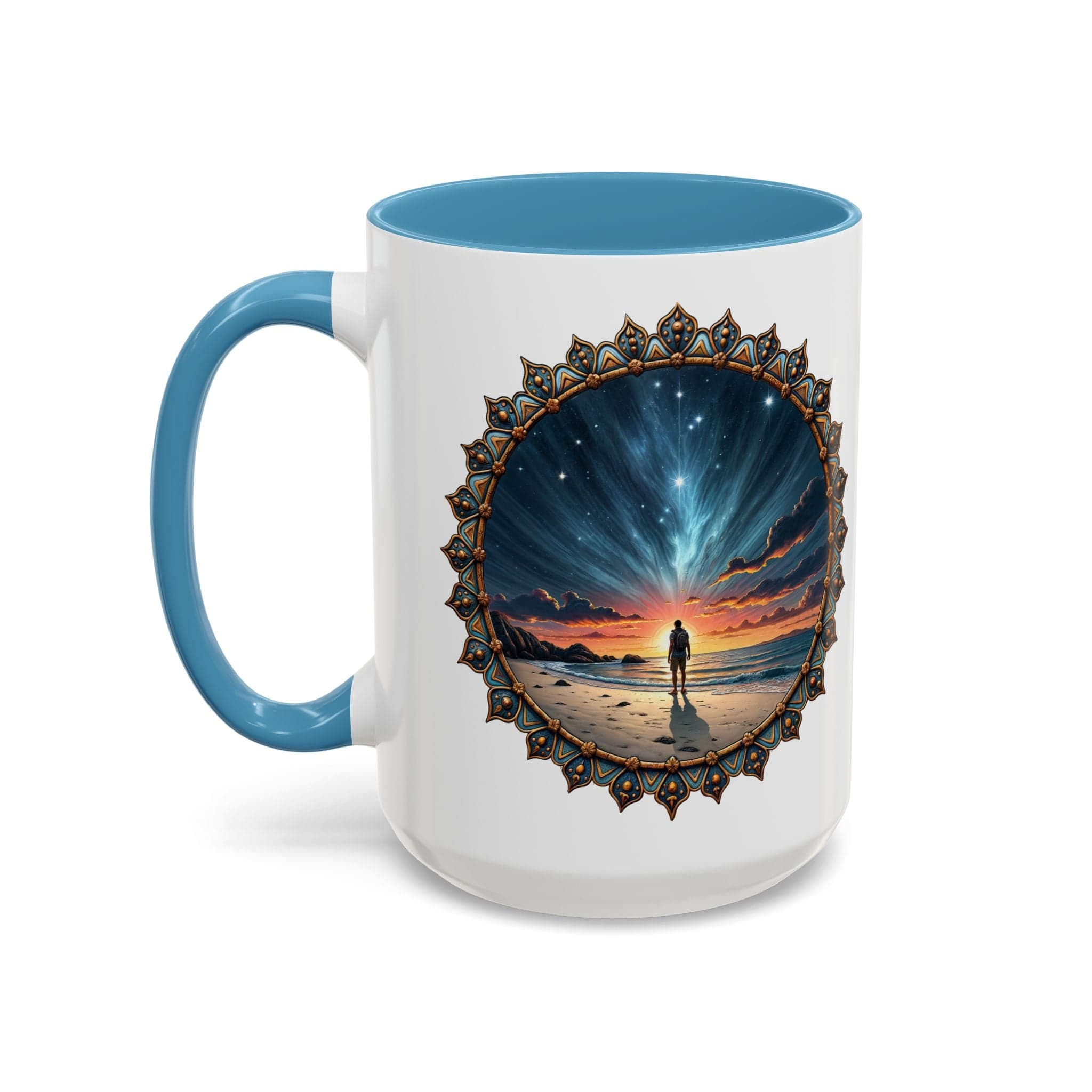 Printify Mug 15oz / Light Blue UFO Coffee Mug with Hilarious Alien Reality Show Quotes - for Space Enthusiast Who Enjoy Unique Gift Intergalactic Humor QR Code Quote Video