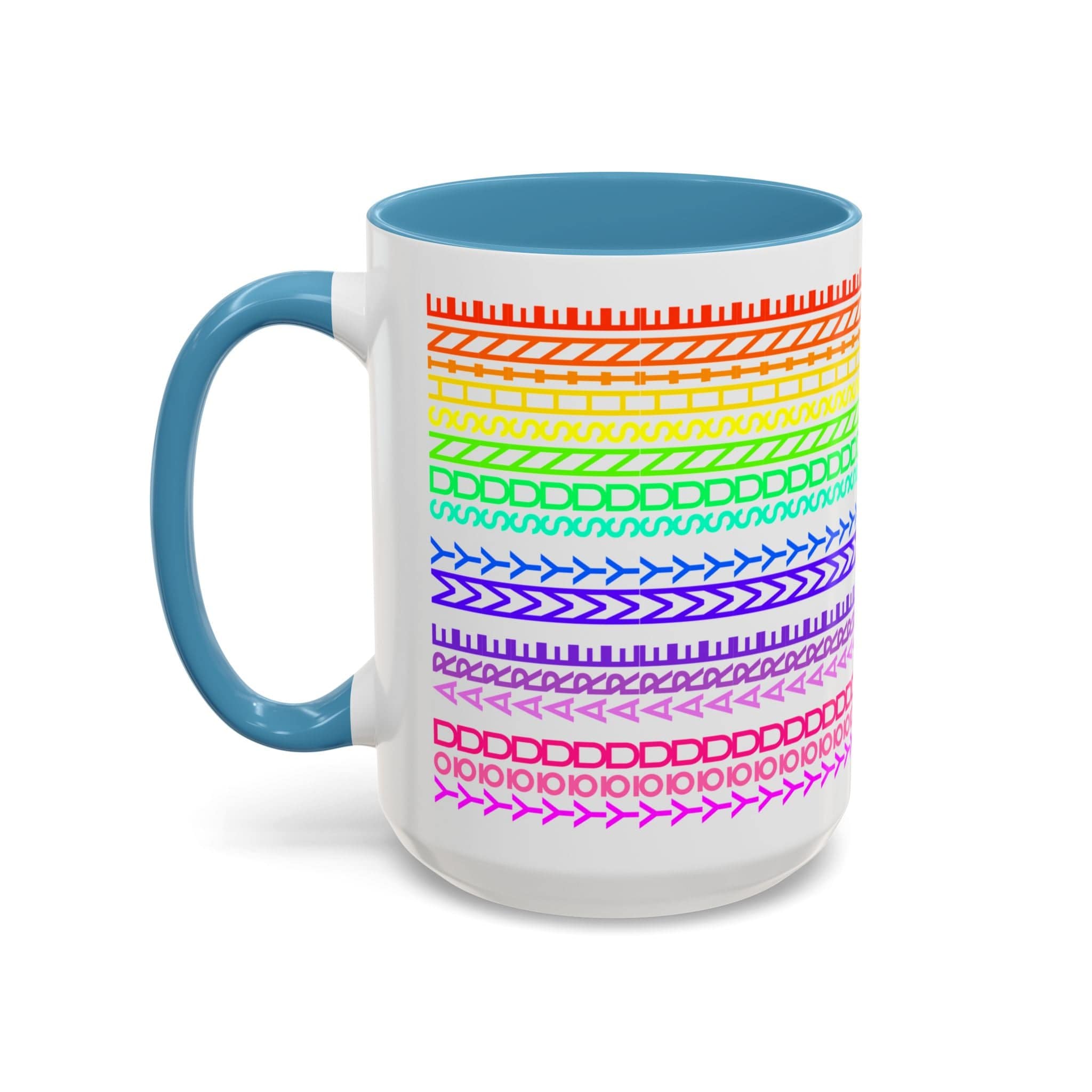 Printify Mug 15oz / Light Blue You Are My Sunshine Rainbow - Hidden Message Mug
