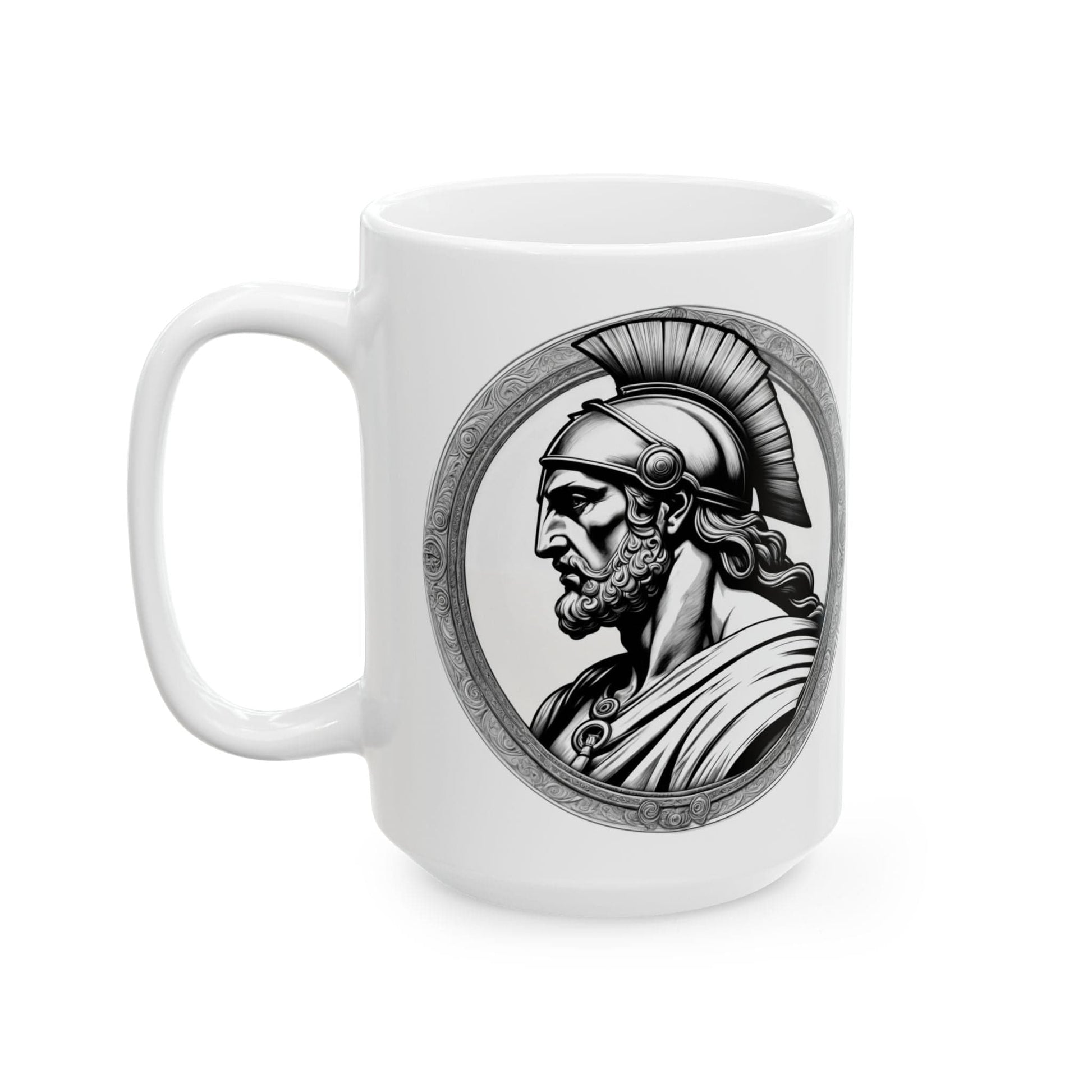 Printify Mug 15oz Mug - Achilles Motivational Inspirational QR Code Quote Video