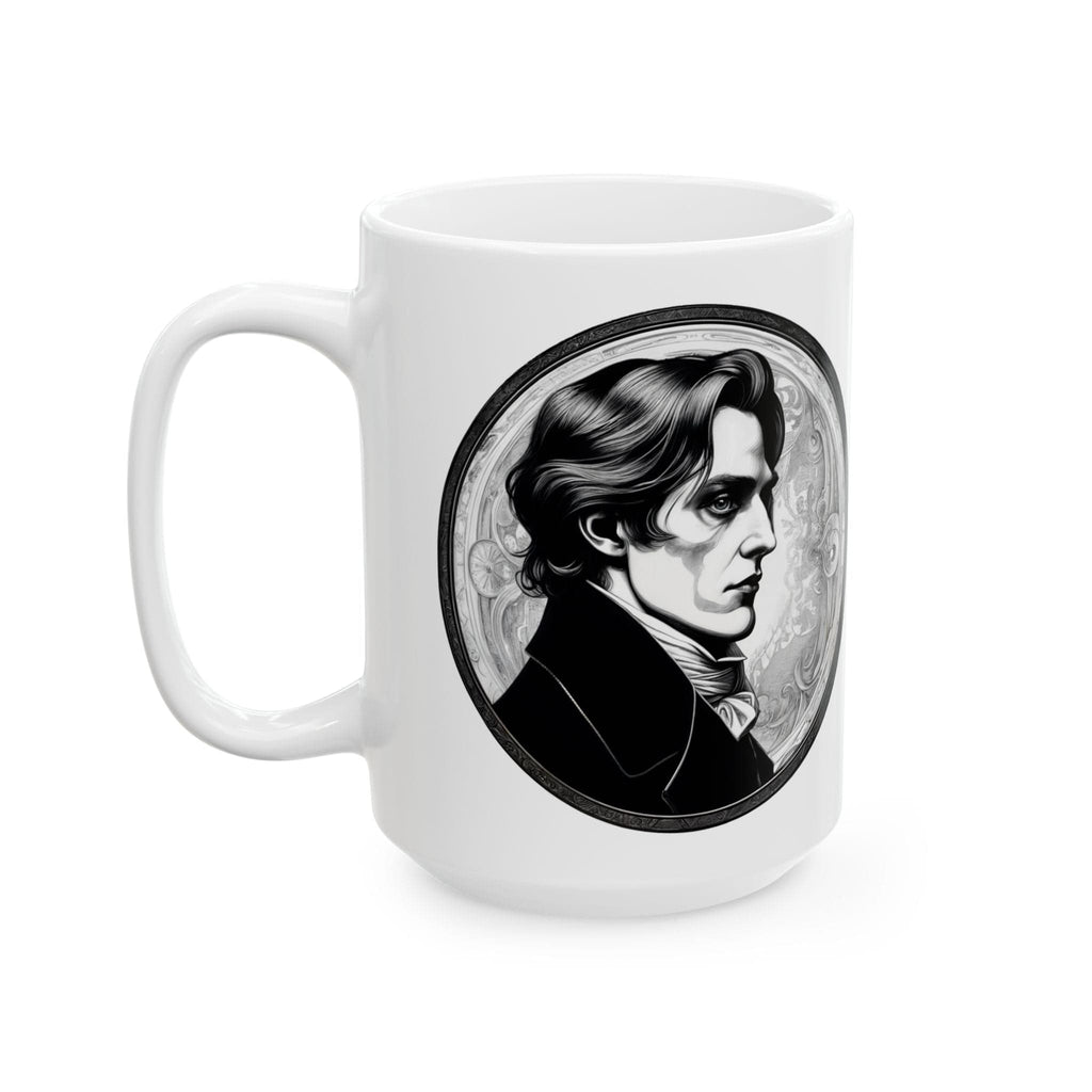Printify Mug 15oz Mug - Dorian Gray - Mysteries & Monsters Inspirational QR Code Quote Video