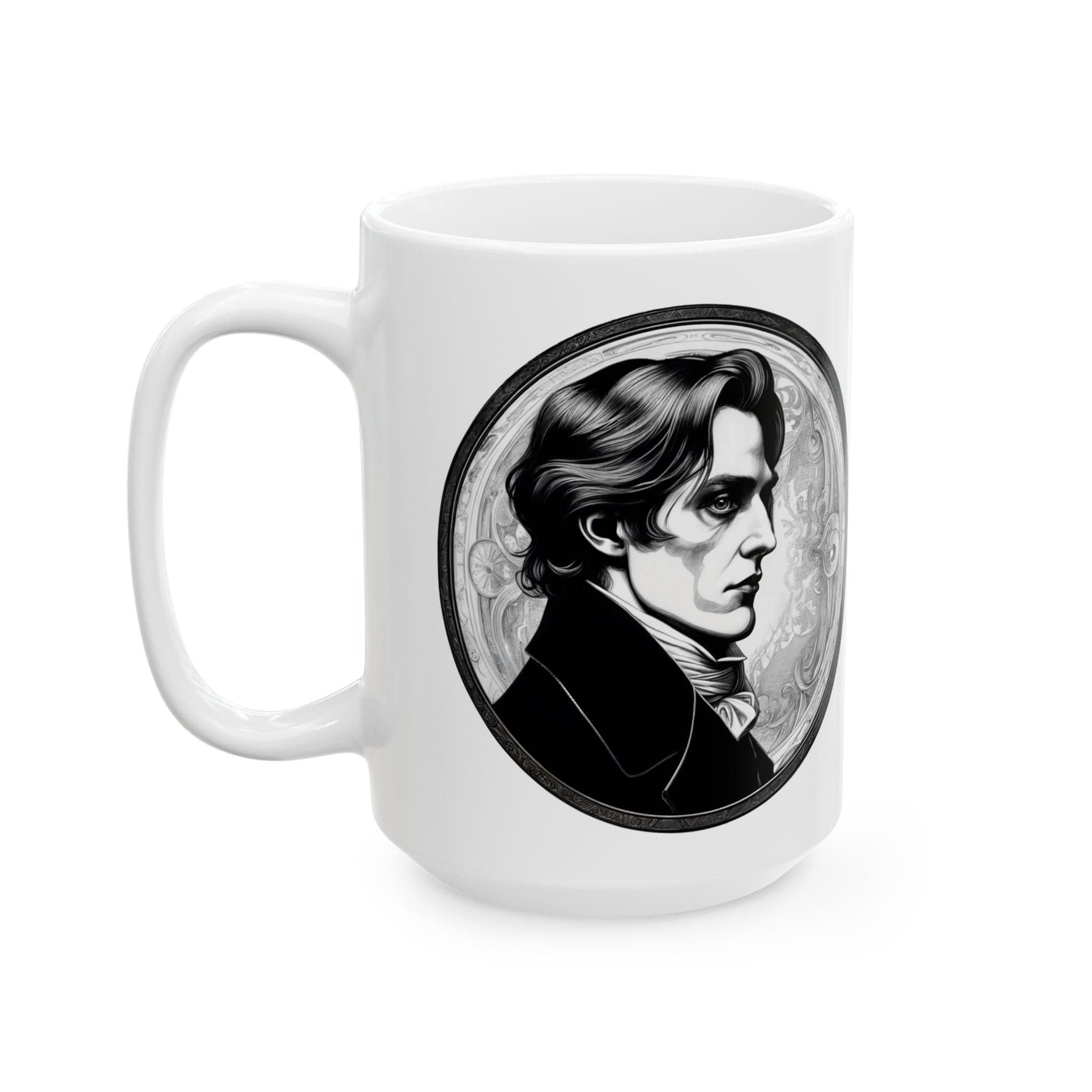 Printify Mug 15oz Mug - Dorian Gray - Mysteries & Monsters Inspirational QR Code Quote Video