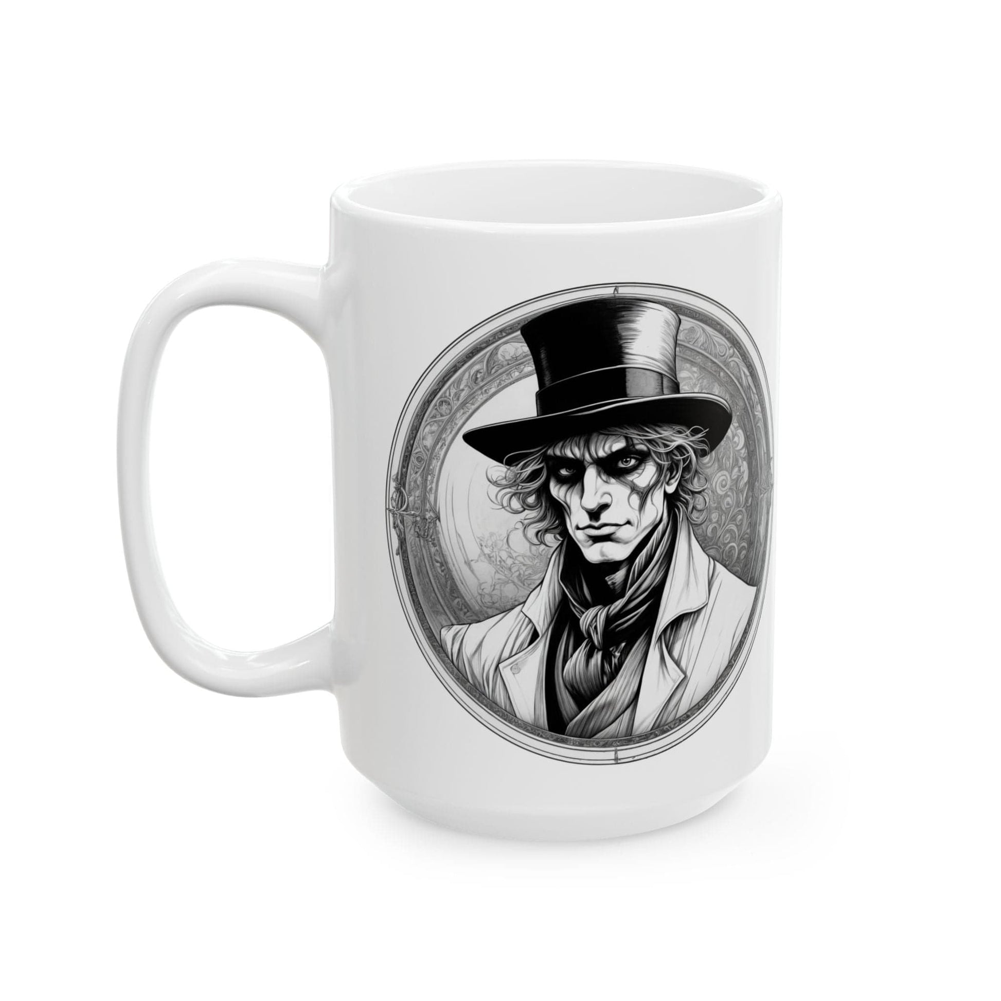 Printify Mug 15oz Mug - The Sandman - Mysteries & Monsters Inspirational QR Code Quote Video
