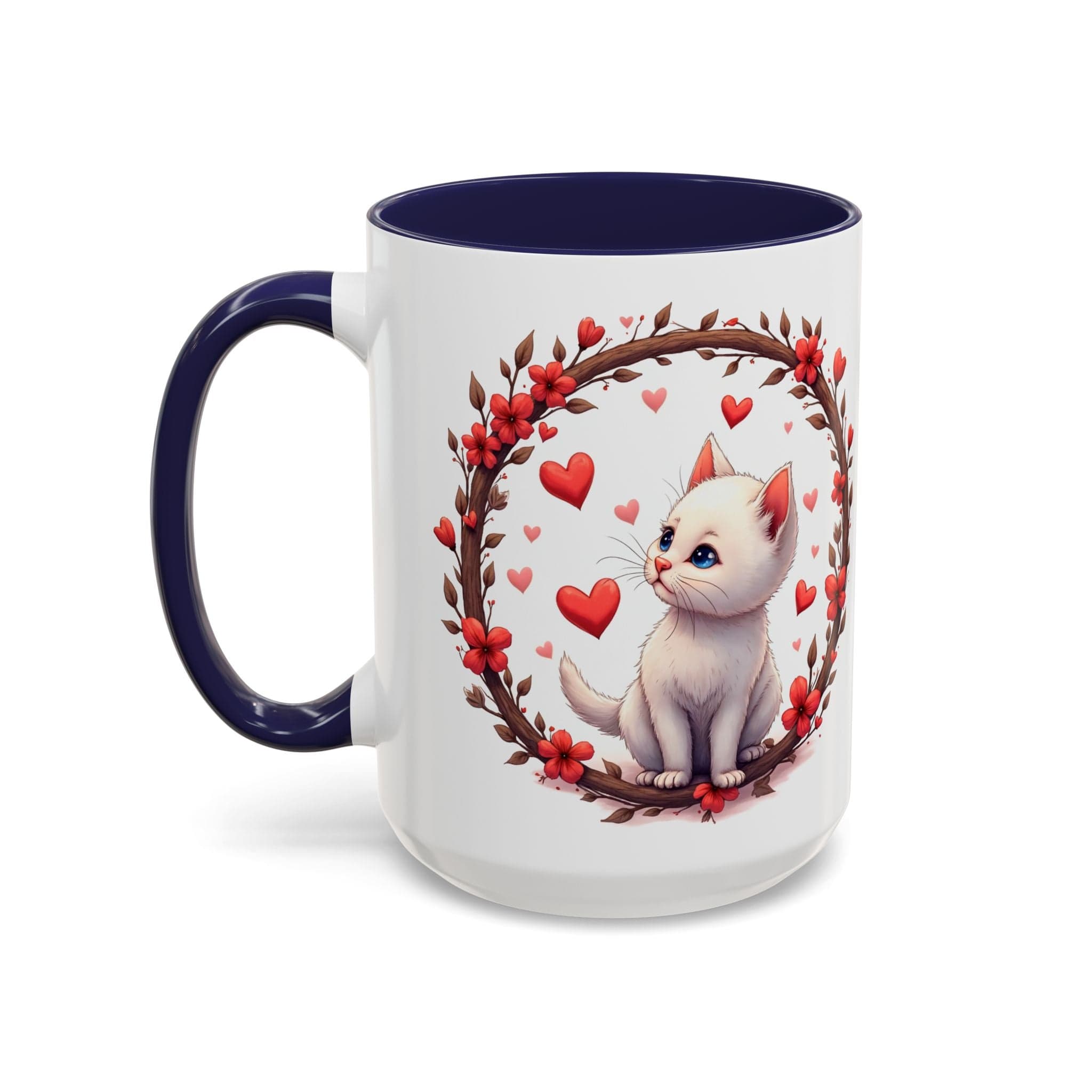 Printify Mug 15oz / Navy Mug - Fur-ever Love - Love & Fun Mug with QR Code Quote Video