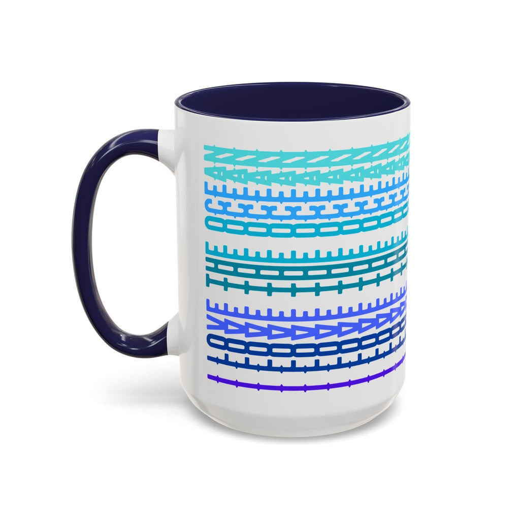 Printify Mug 15oz / Navy Mug - I Love The Ocean - Hidden Message