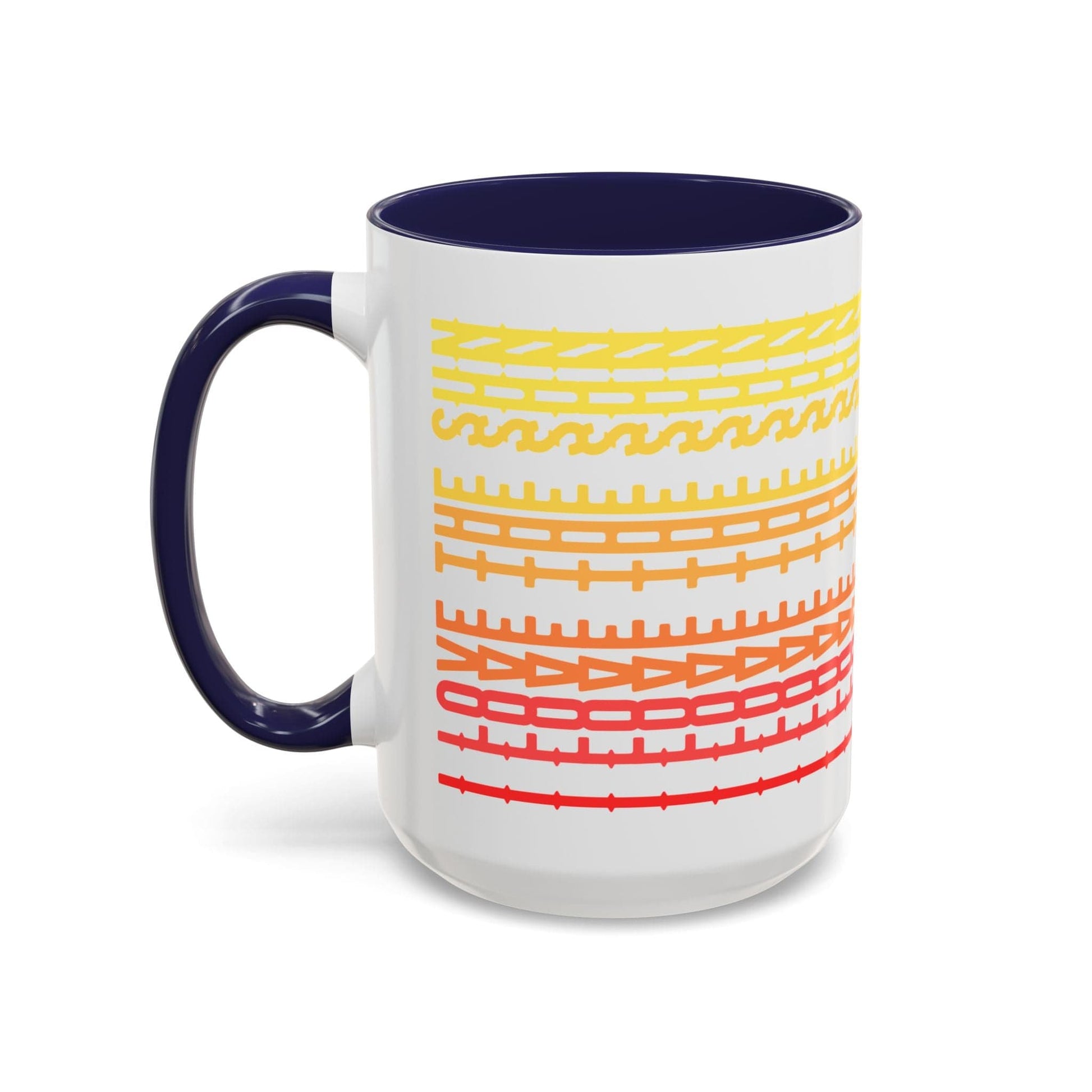 Printify Mug 15oz / Navy Mug - I Love The Sun - Hidden Message