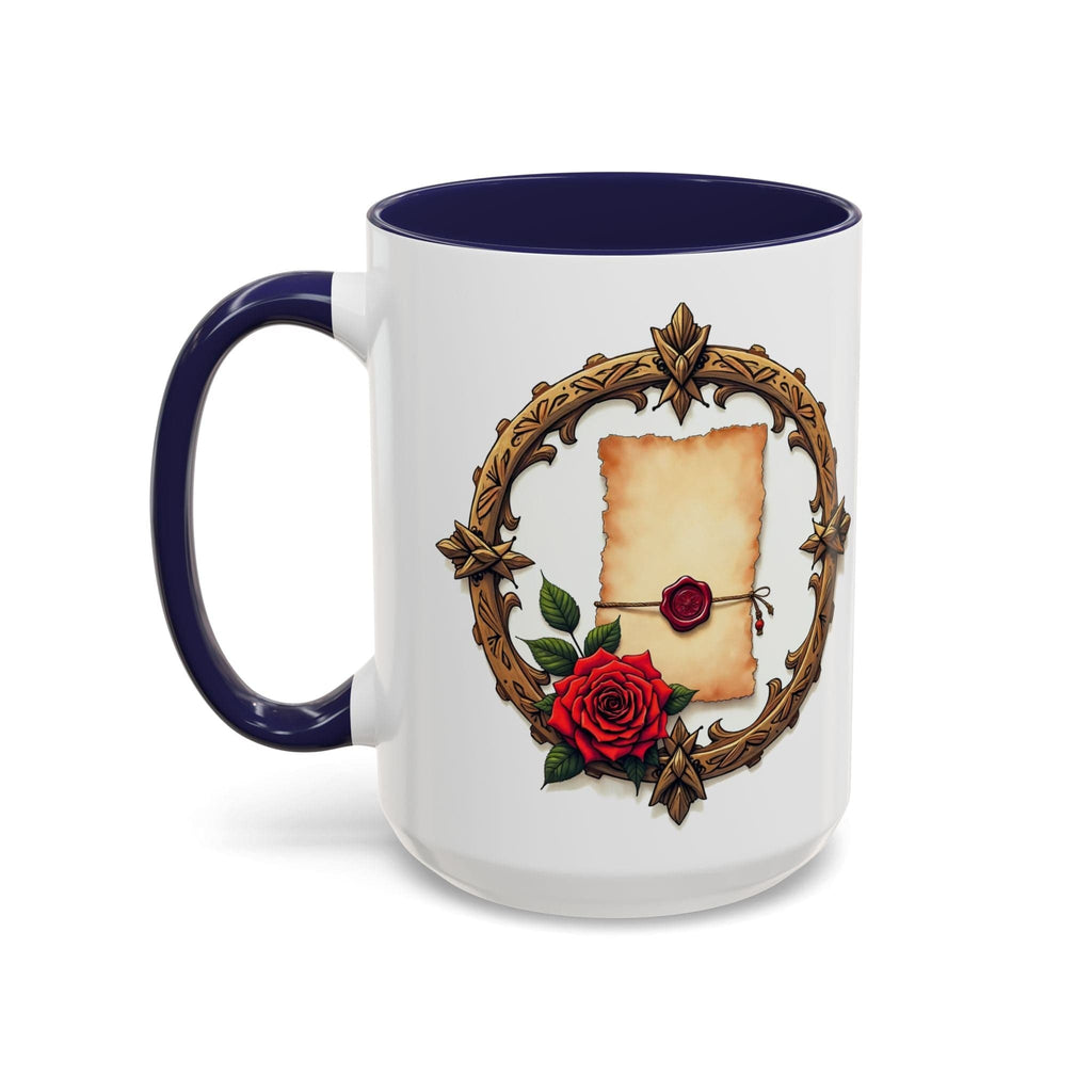 Printify Mug 15oz / Navy Mug - Love Letter - Love & Romance QR Code Quote Video