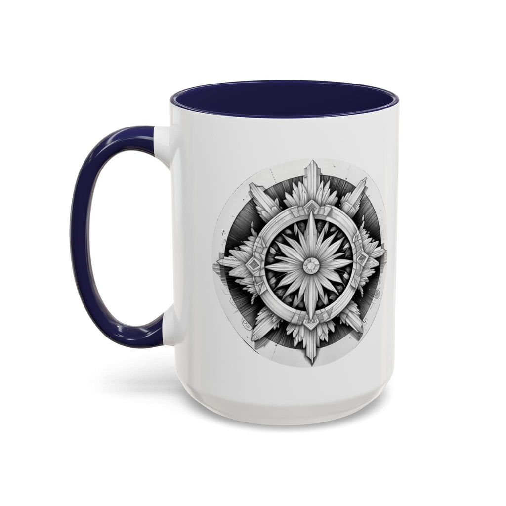 Printify Mug 15oz / Navy Selenite Crystal Coffee Mug with Motivational Quote and QR Code Quote Video Perfect Gemstone Lovers Gift for Spiritual Seekers