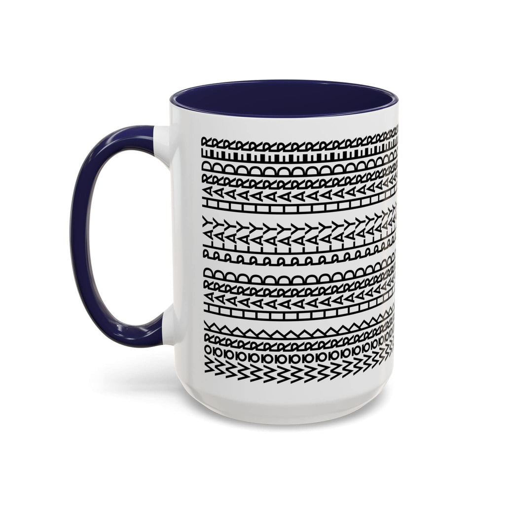 Printify Mug 15oz / Navy Work Hard Play Harder - Hidden Message Mug