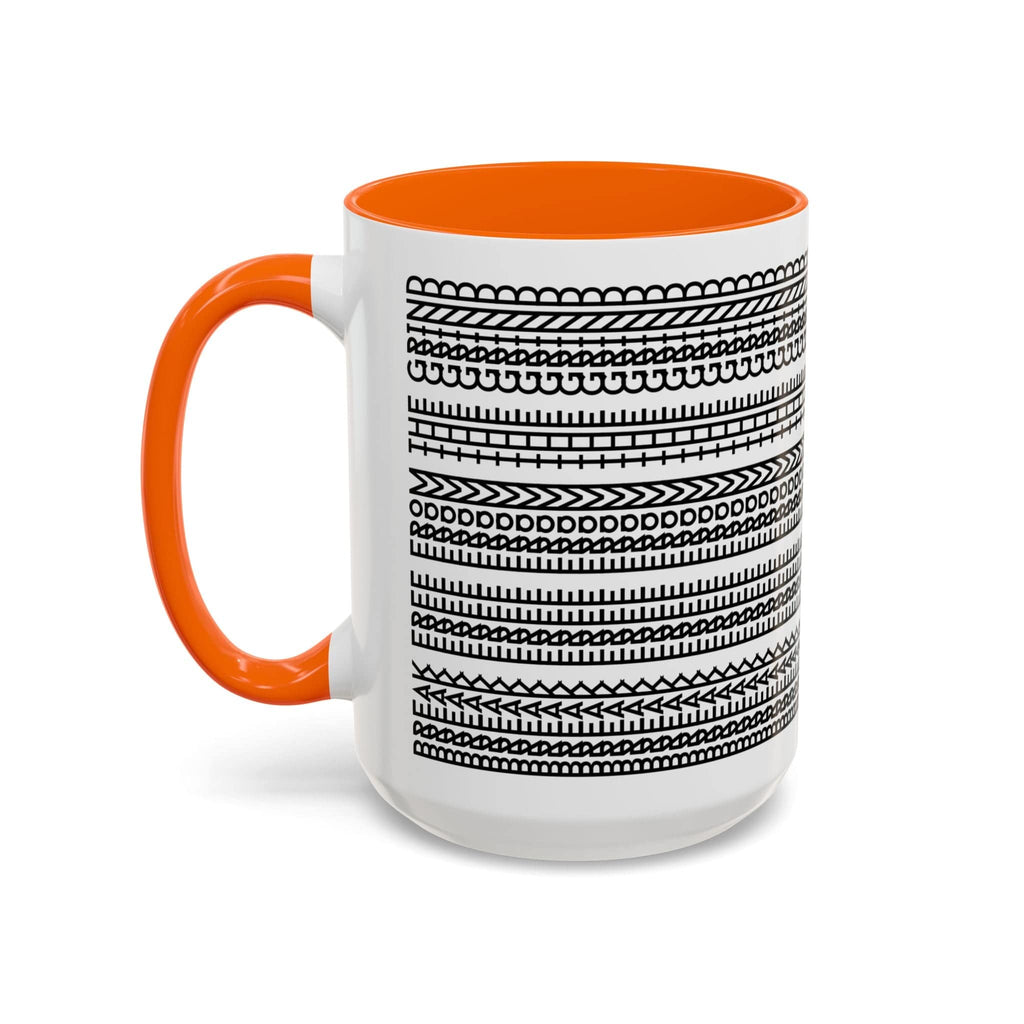 Printify Mug 15oz / Orange Break Free From the Grind - Hidden Message Mug