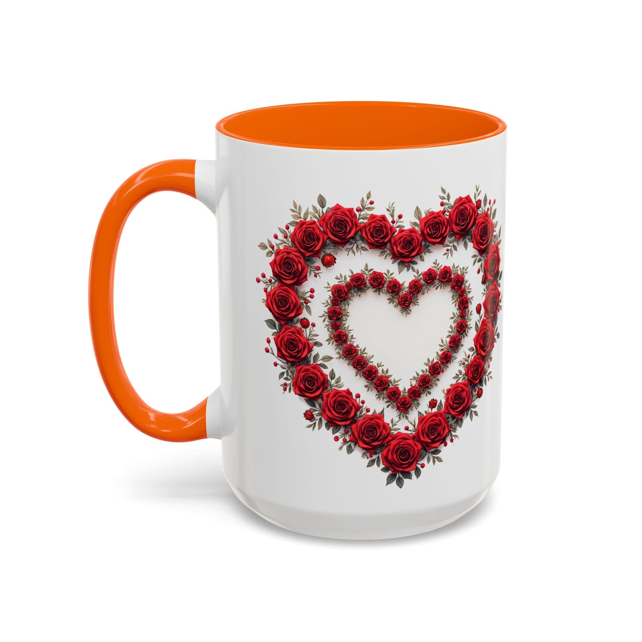Printify Mug 15oz / Orange Mug - Heartfelt Connection - Love & Romance QR Code Quote Video
