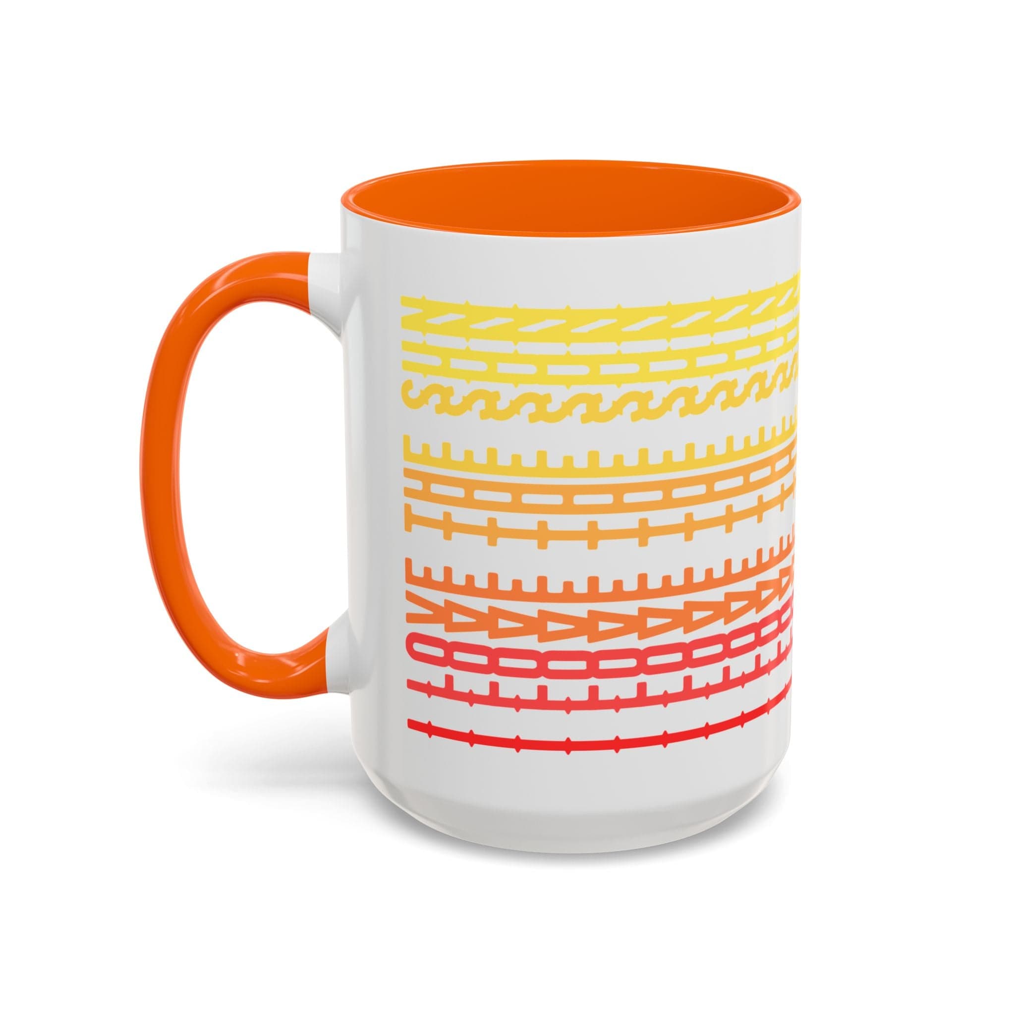 Printify Mug 15oz / Orange Mug - I Love The Sun - Hidden Message