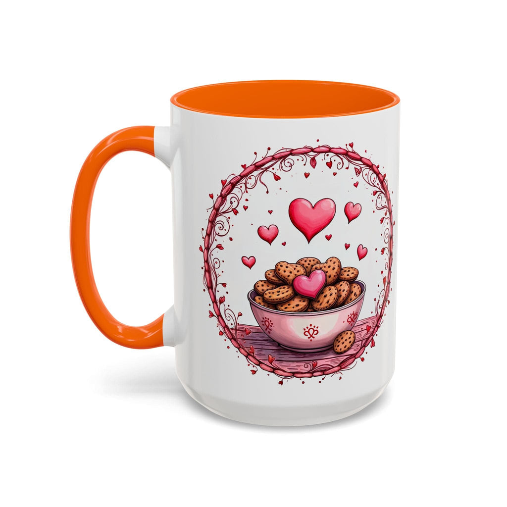 Printify Mug 15oz / Orange Mug - Recipe for Love - Love & Fun Mug with QR Code Quote Video