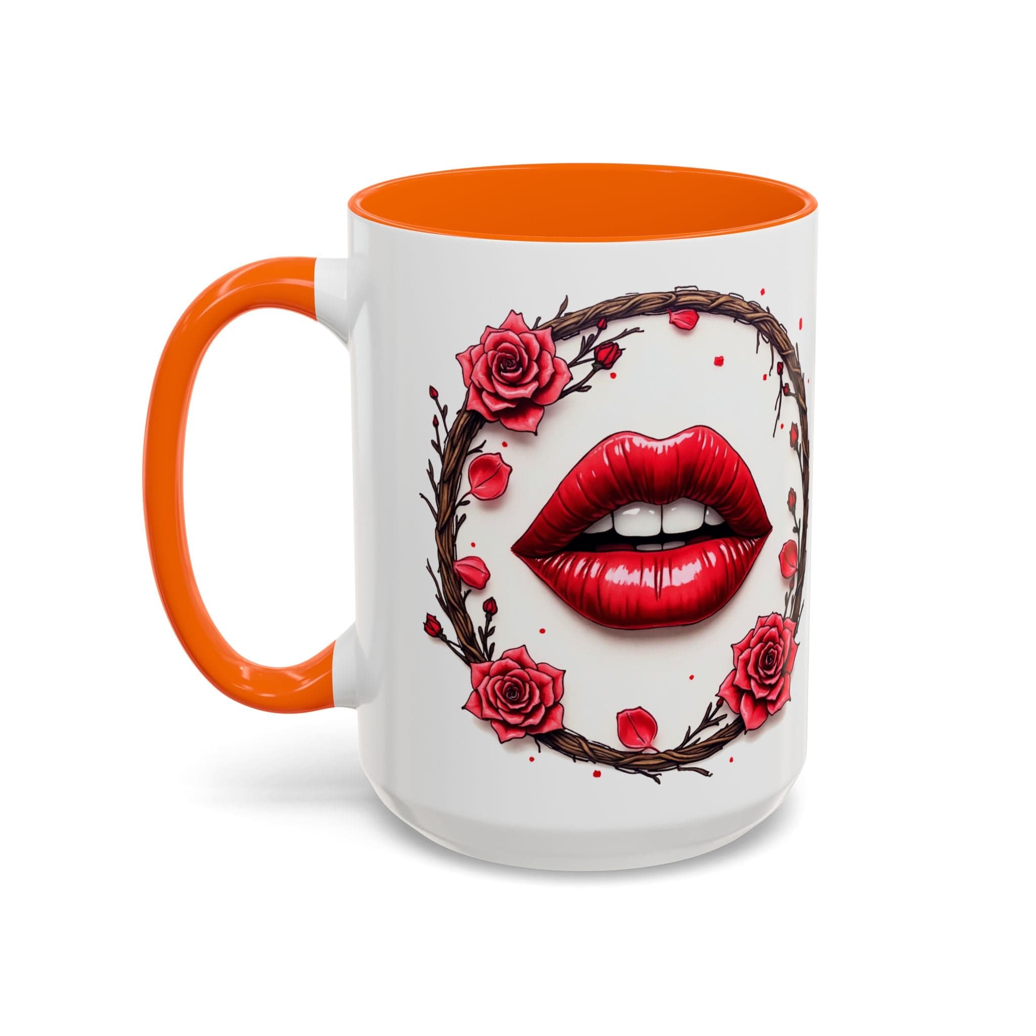 Printify Mug 15oz / Orange Mug - Sugar on My Lips - Love & Romance QR Code Quote Video